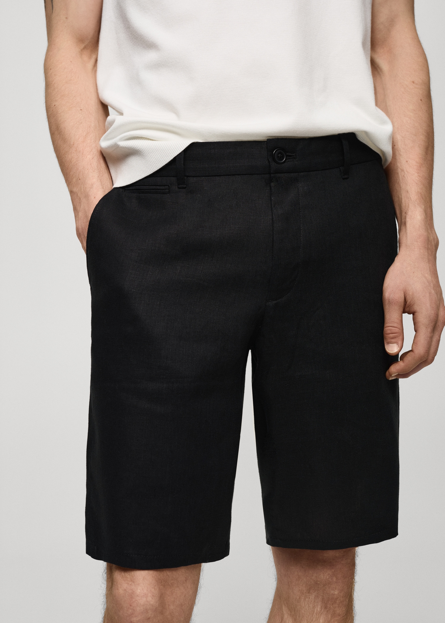 Bermudas slim fit 100% lino - Detalle del artículo 1