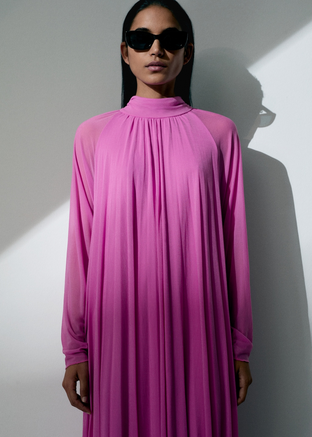 Pleated long dress