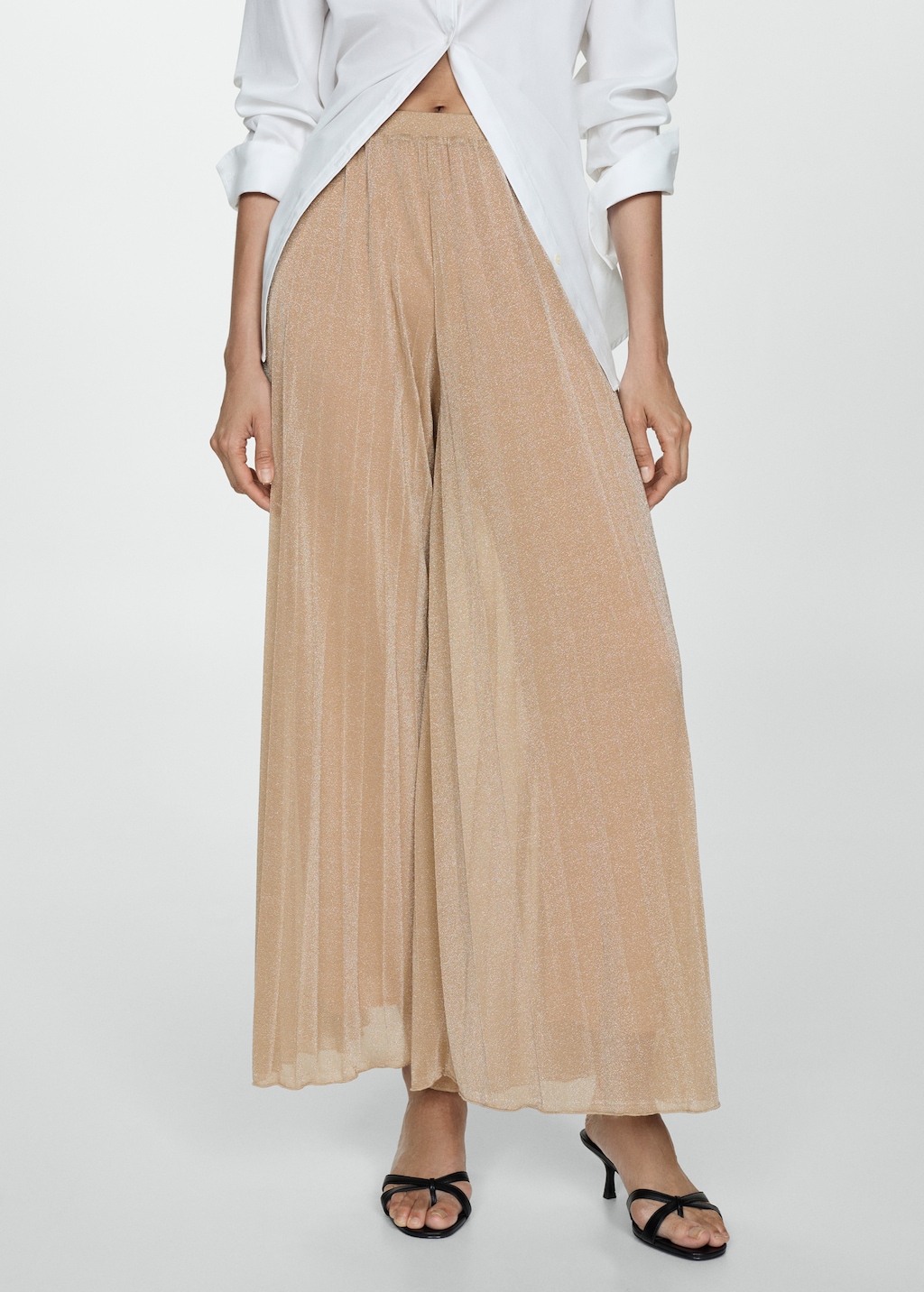 Lurex palazzo trousers