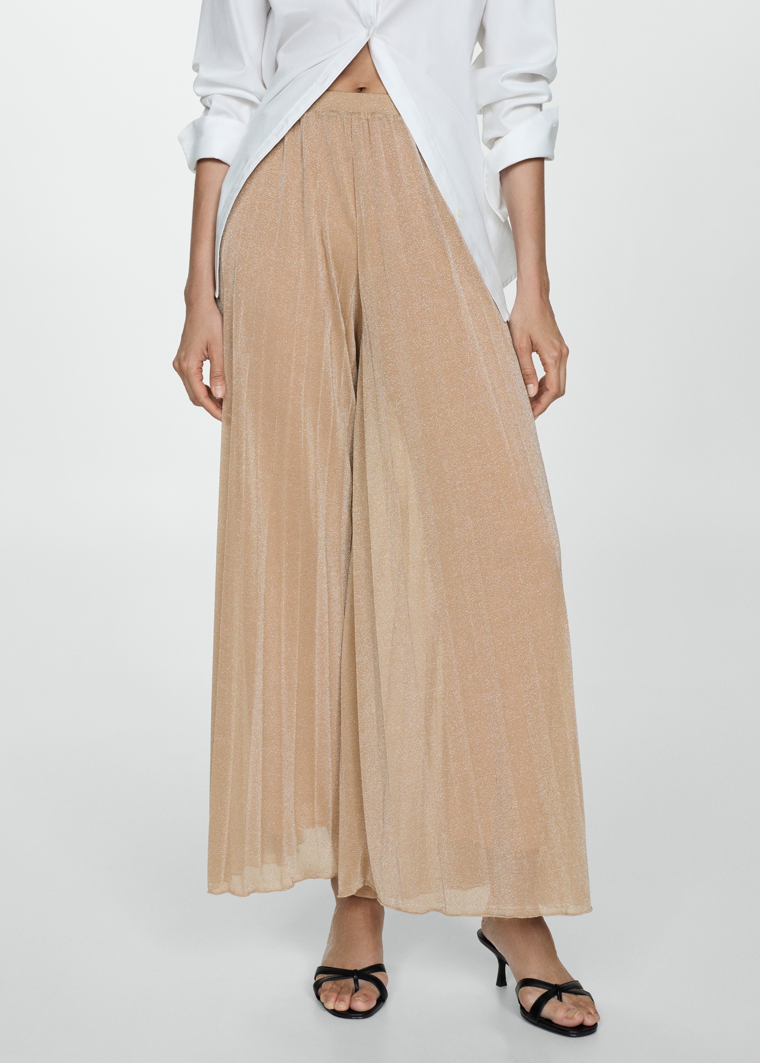 Lurex palazzo trousers - Medium plane