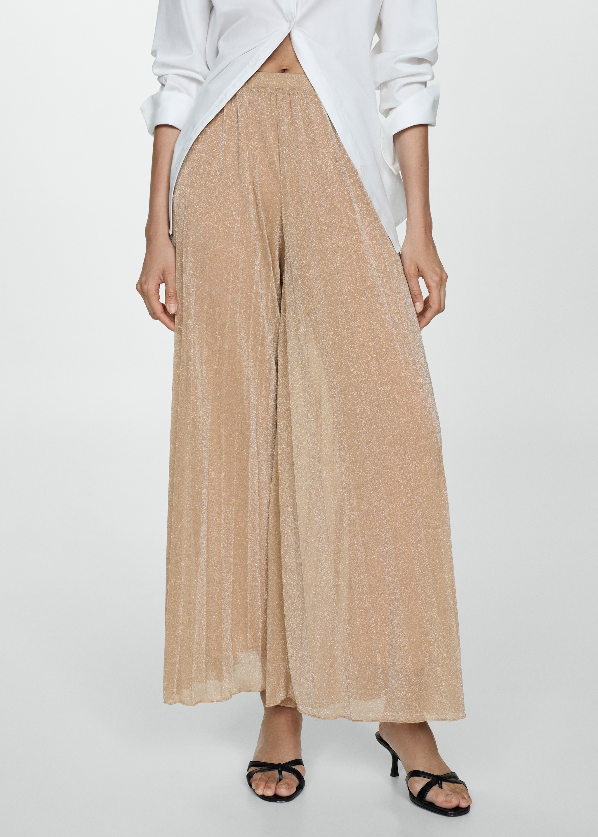 Lurex palazzo trousers - Main Image