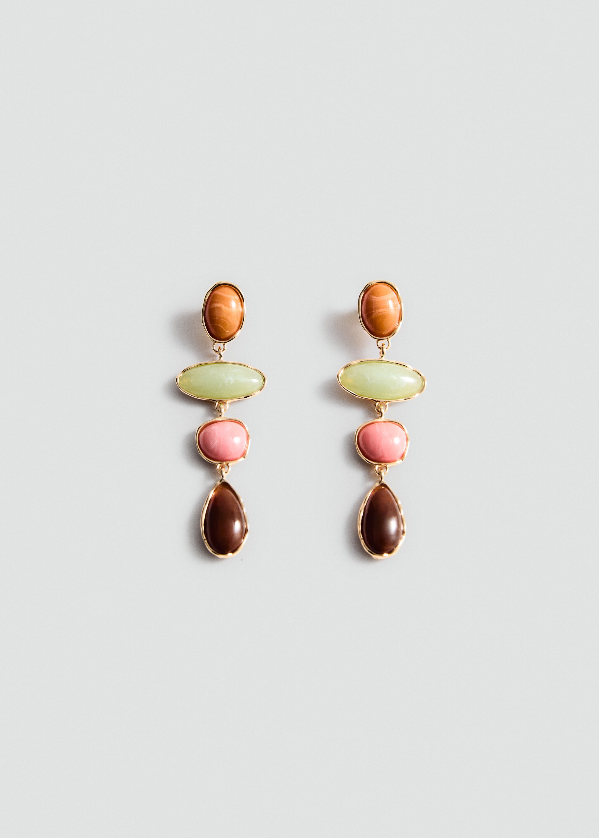 Stone pendant earrings - Article without model