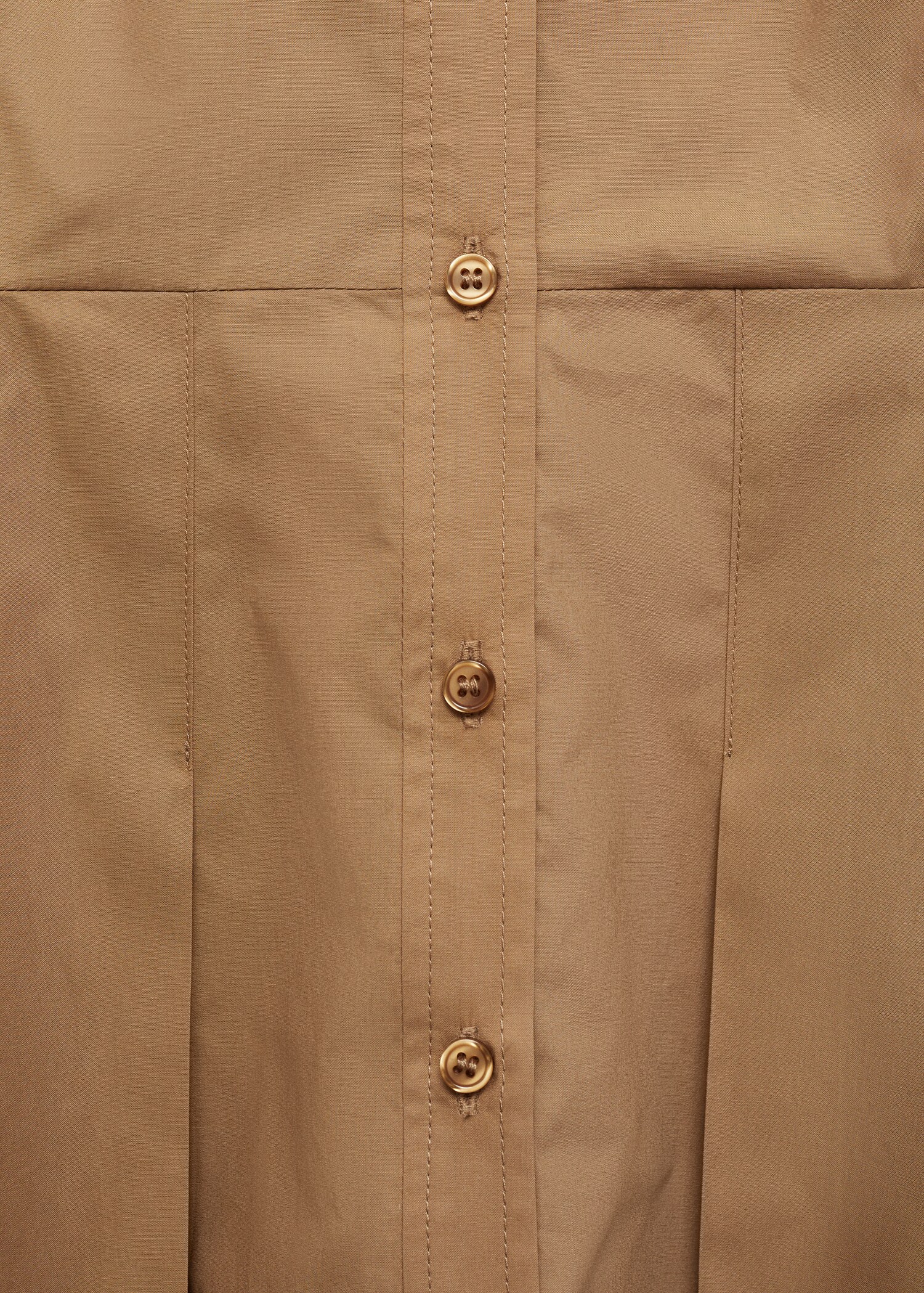 Vestido camisero plisado - Detalle del artículo 0