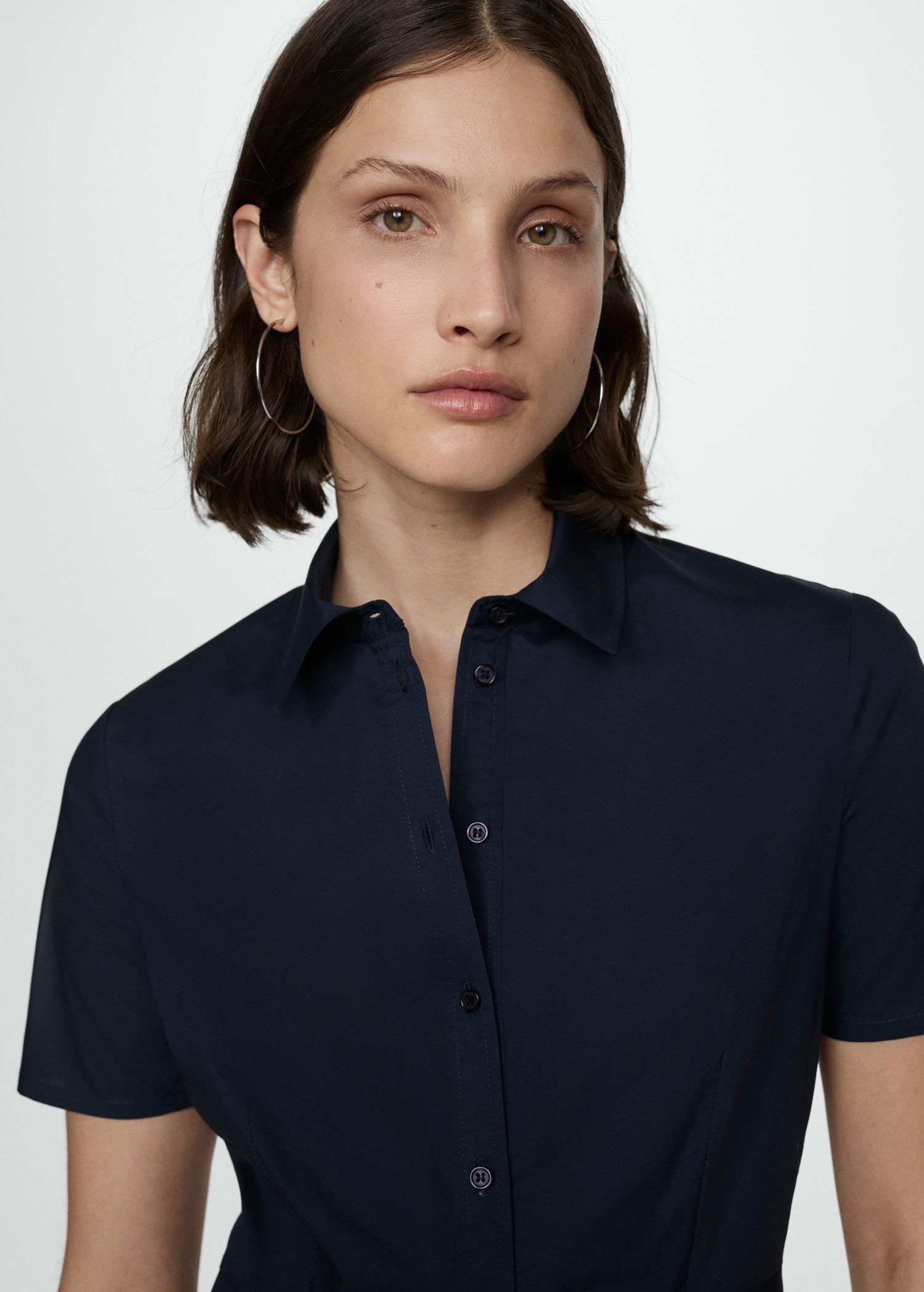 Vestido camisero plisado - Detalle del artículo 1