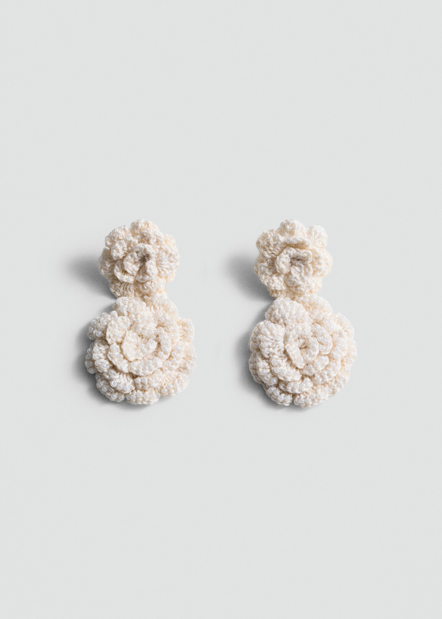 Crochet floral earrings - Article without model