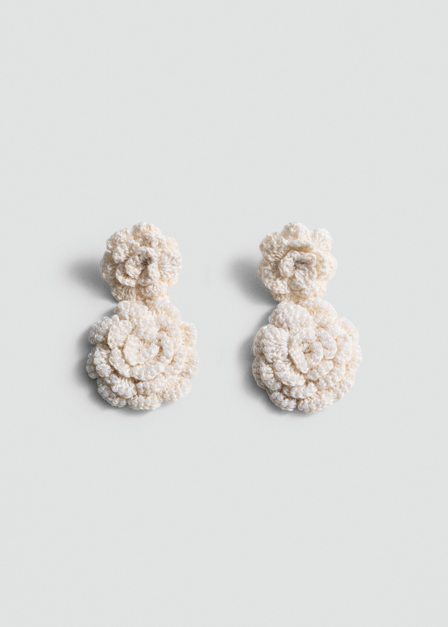 Crochet flower earrings - Article without model