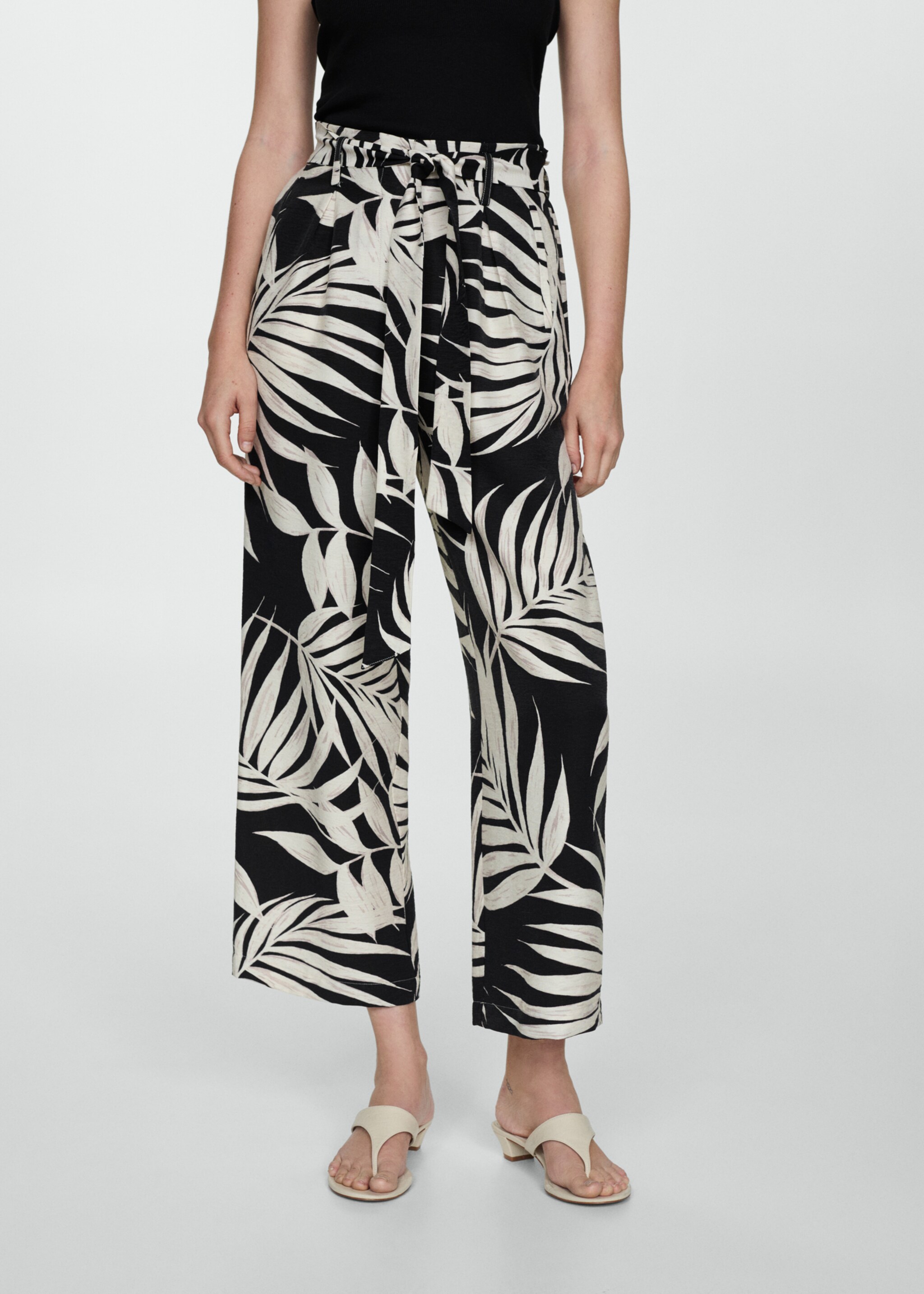 Pantalón estampado lazo - Plano medio