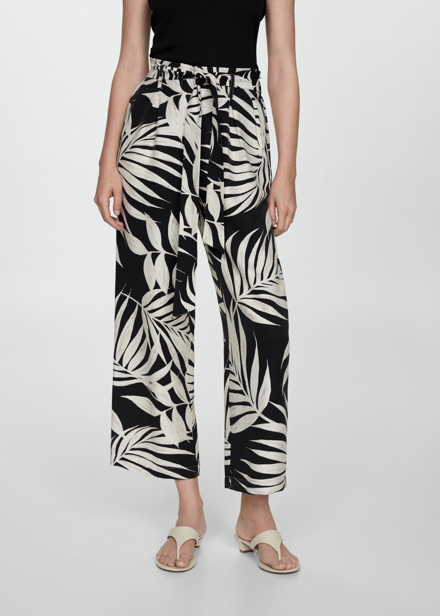 Pantalón estampado lazo - Plano medio