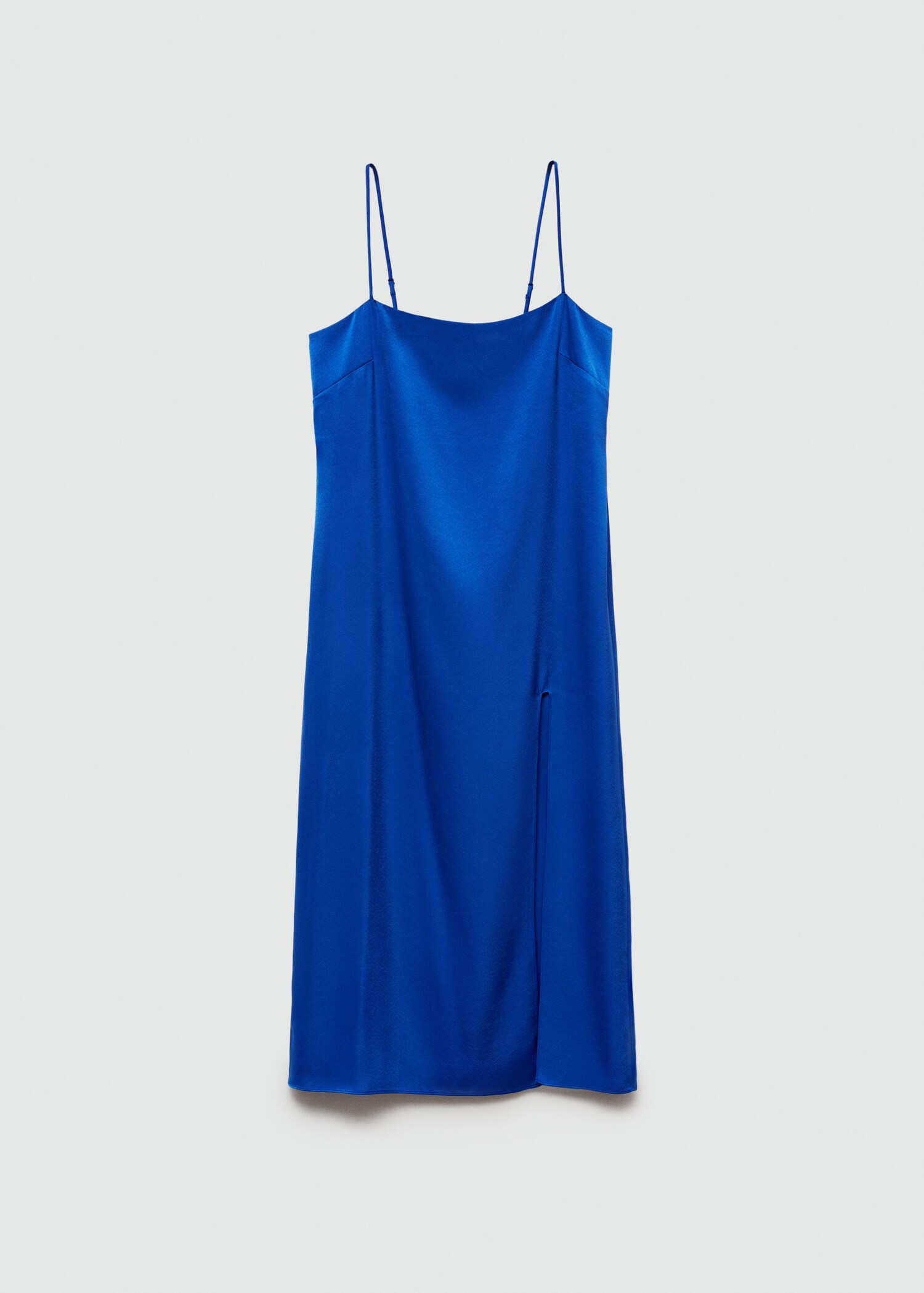 Side-slit satin dress - Article without model