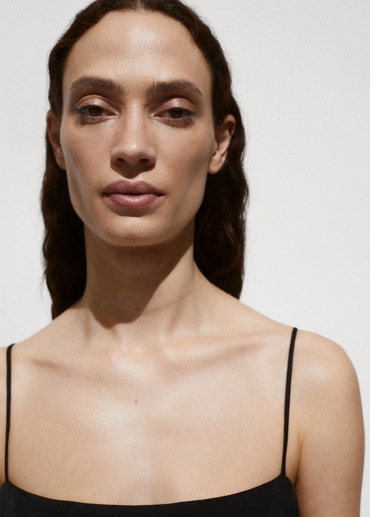 Side slit Satin Dress Women MANGO USA side-slit-satin-dress-women-mango-usa