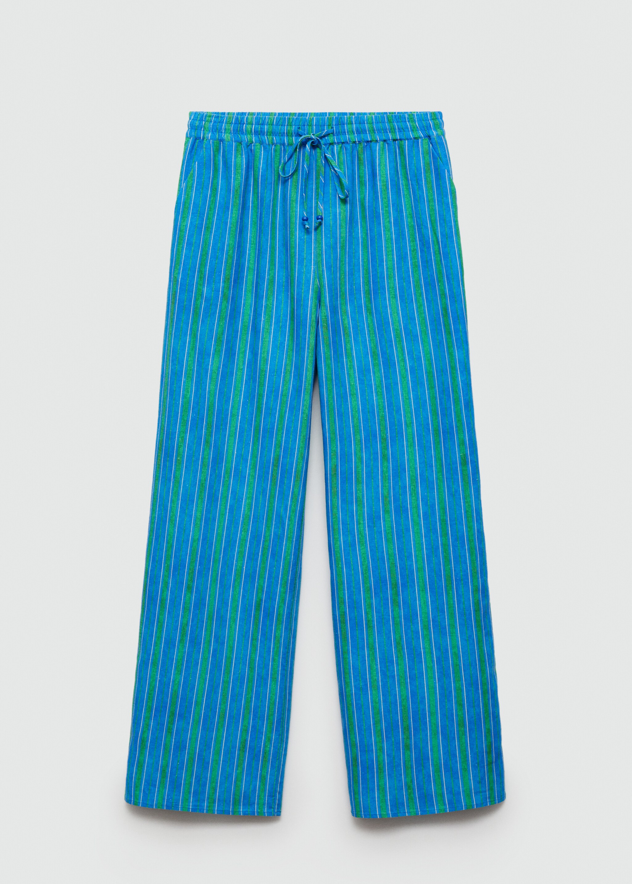 Striped printed linen trousers - Article without model