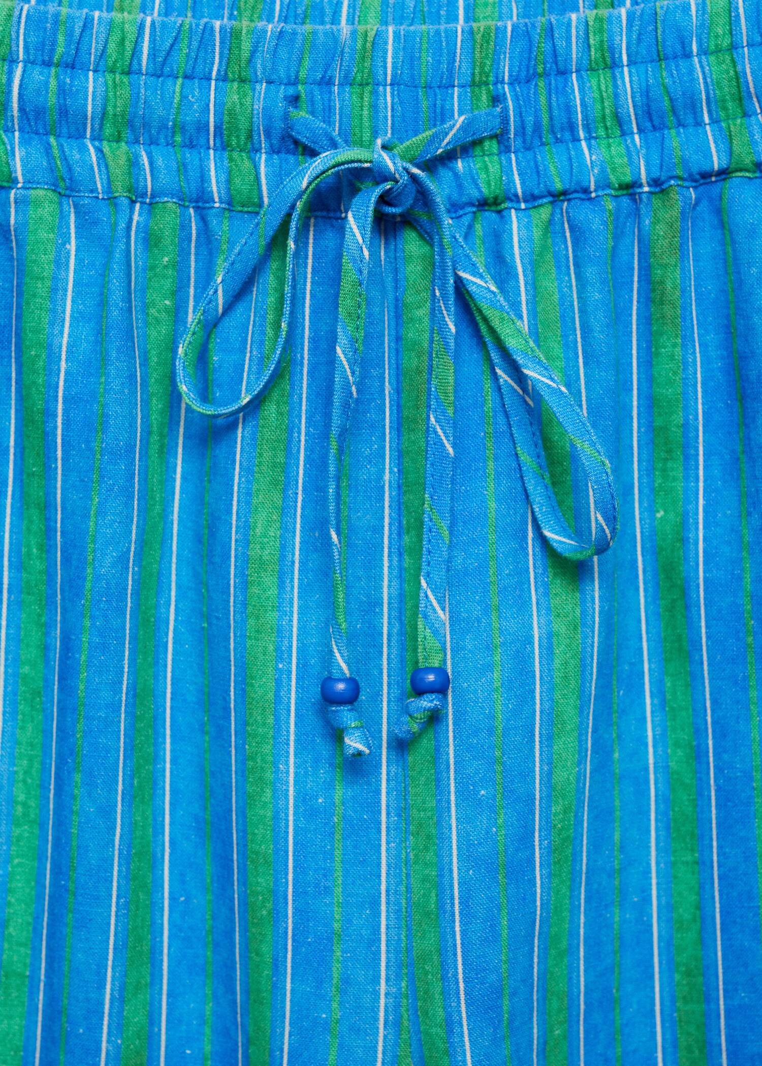 Linen stripe-printed trousers - Details of the article 8
