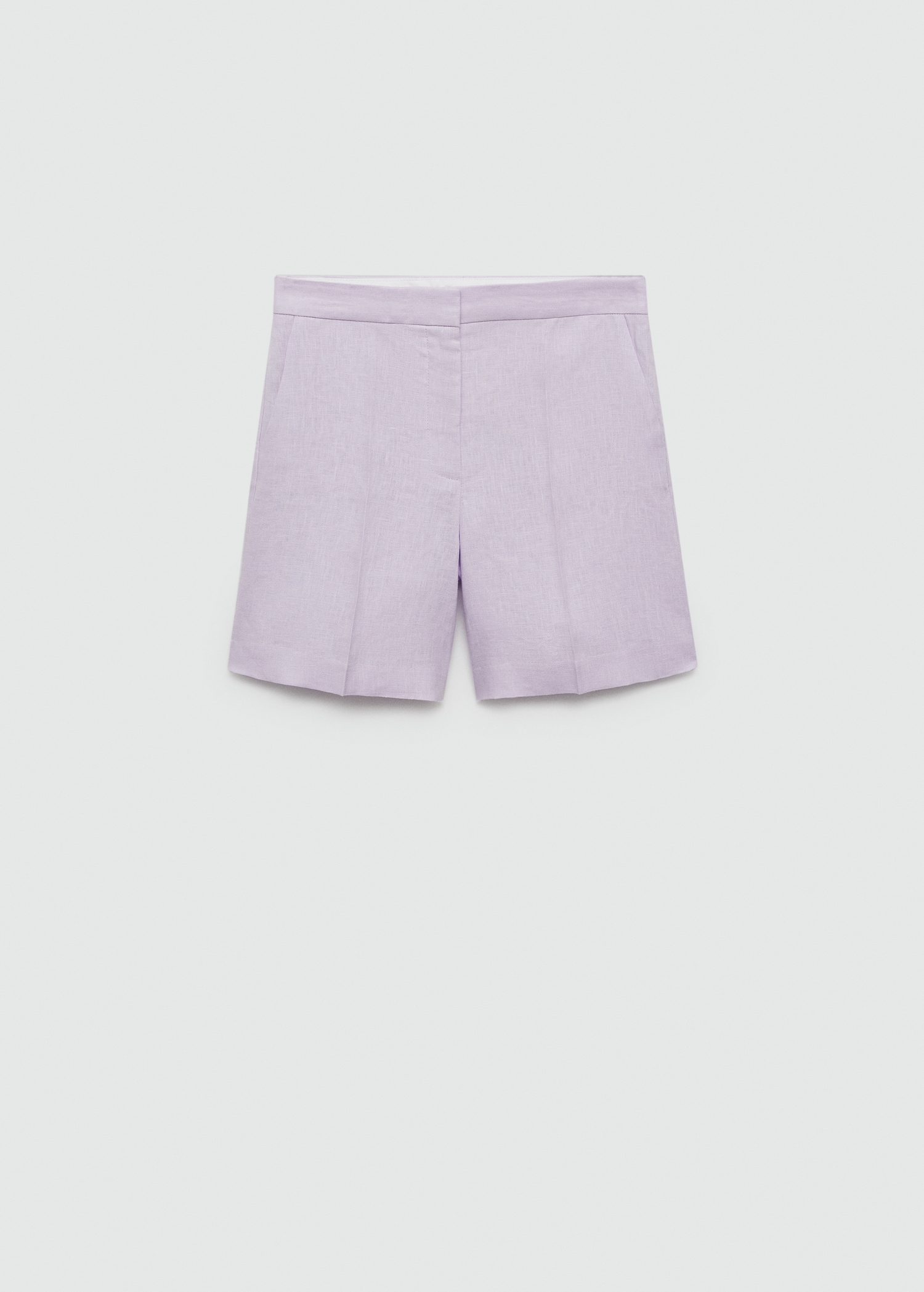 Straight-fit linen shorts - Article without model