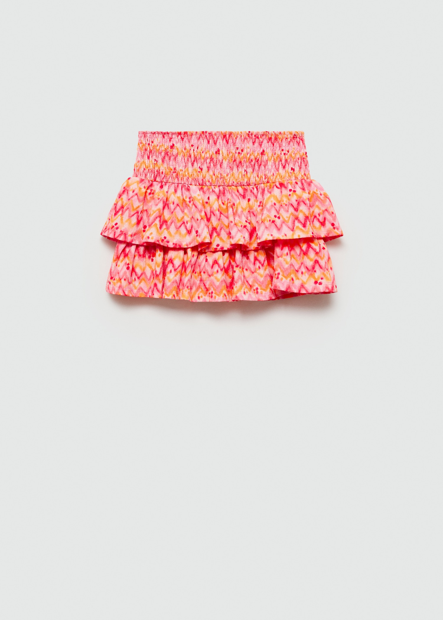 Gathered skirt with ruffles - Reverse of the article