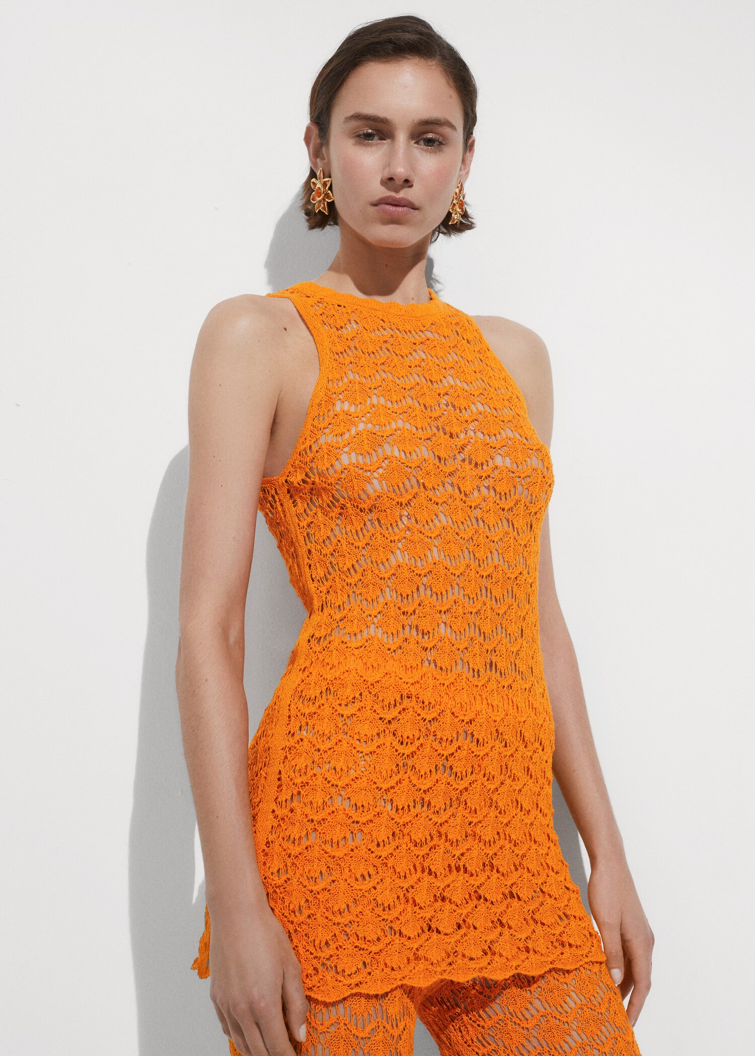 Crochet flared trousers - Details of the article 2