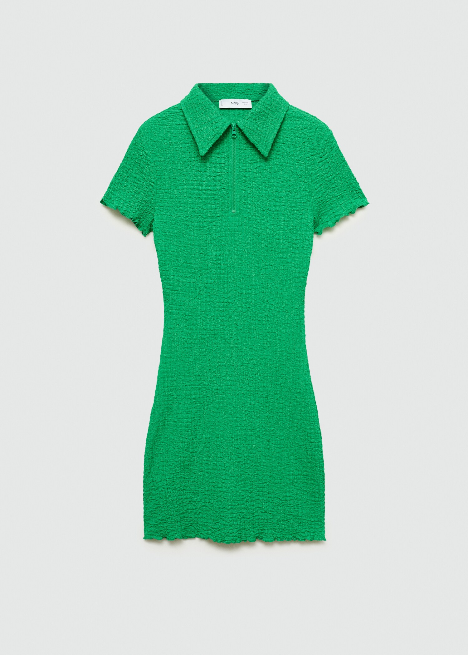 Robe col polo texturée - Article sans modèle