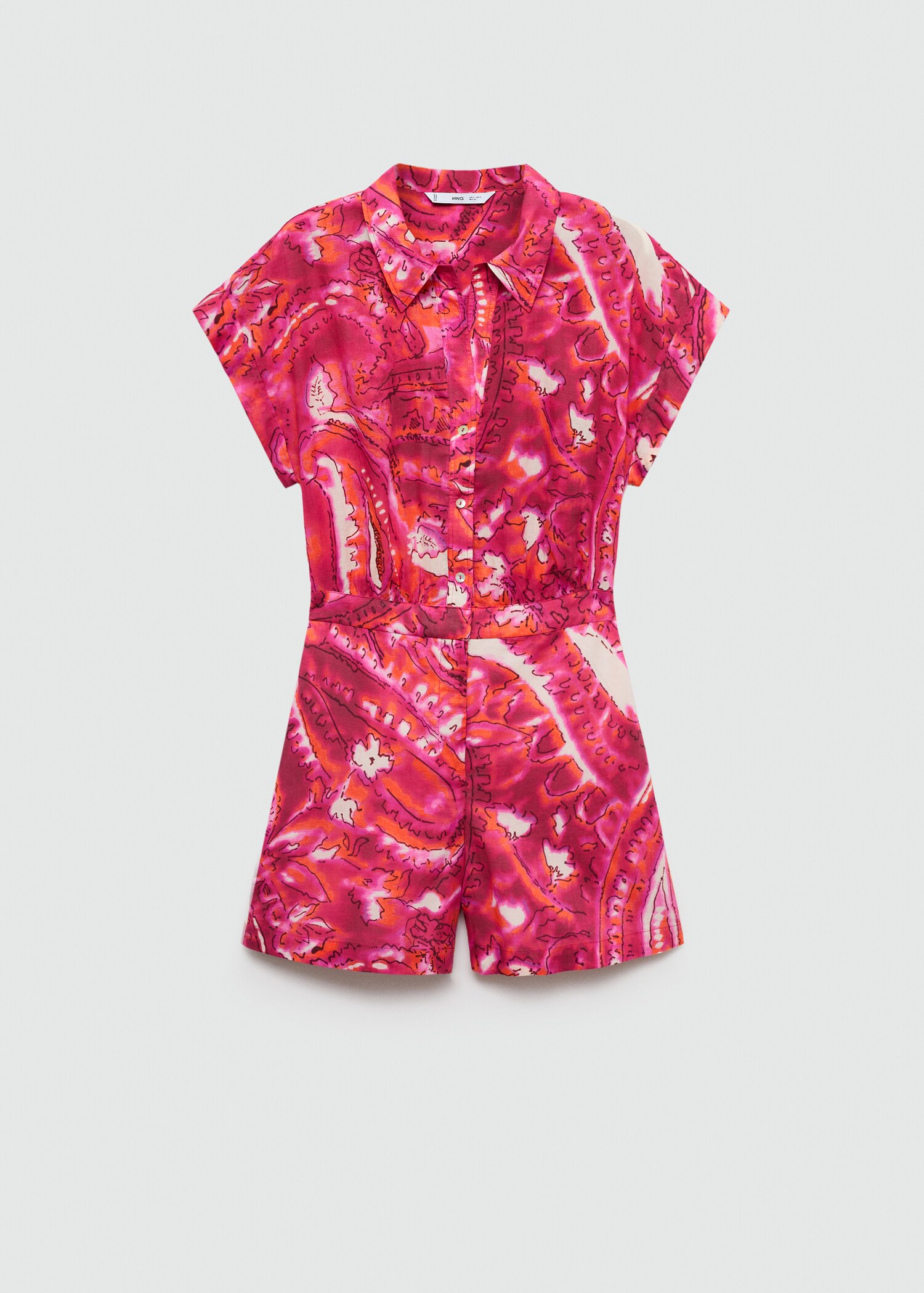 Printed shirt jumpsuit Woman MANGO USA