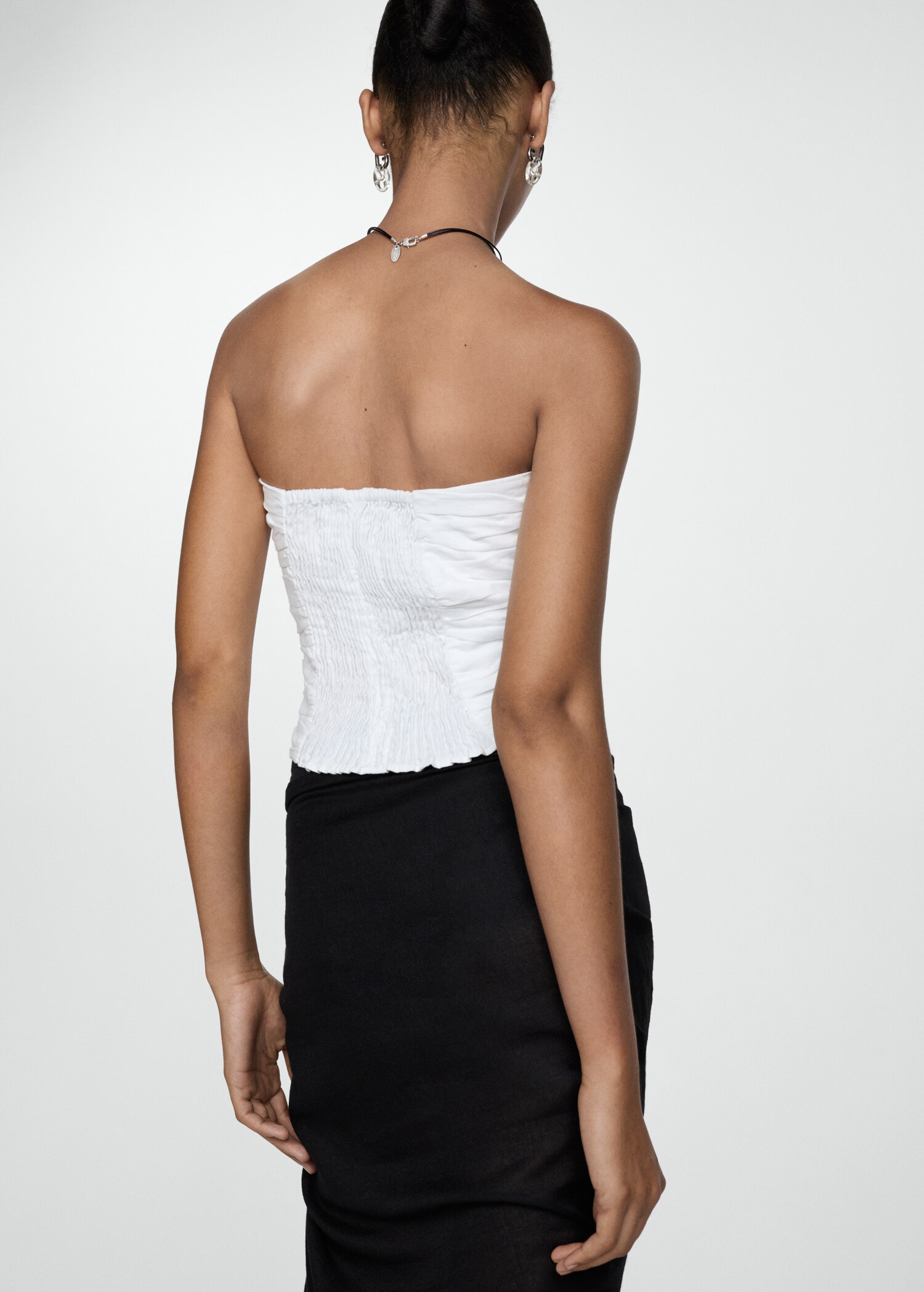 Draped linen top - Reverse of the article