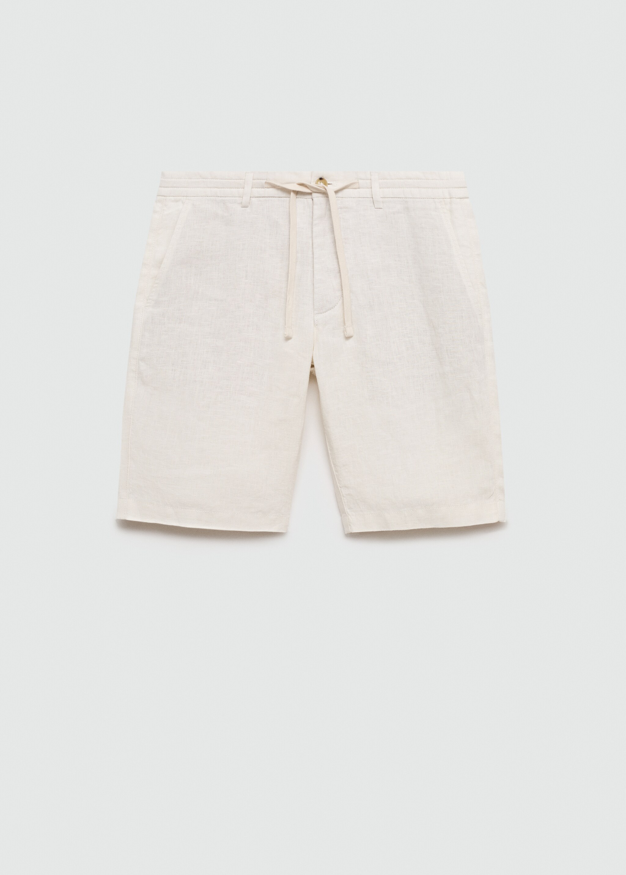 100% linen bermuda shorts with drawstring - Article without model