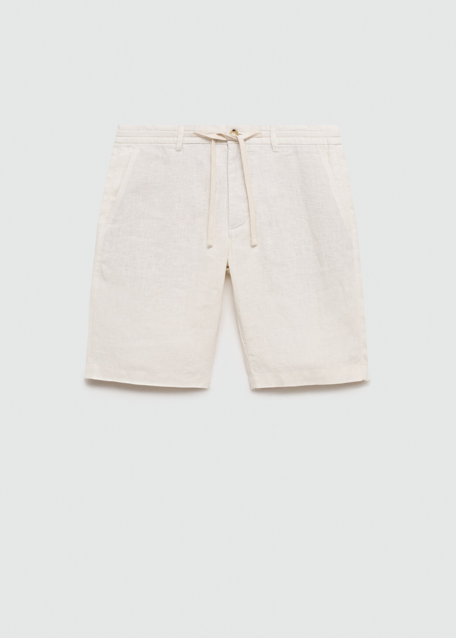 100% linen bermuda shorts with drawstring - Article without model