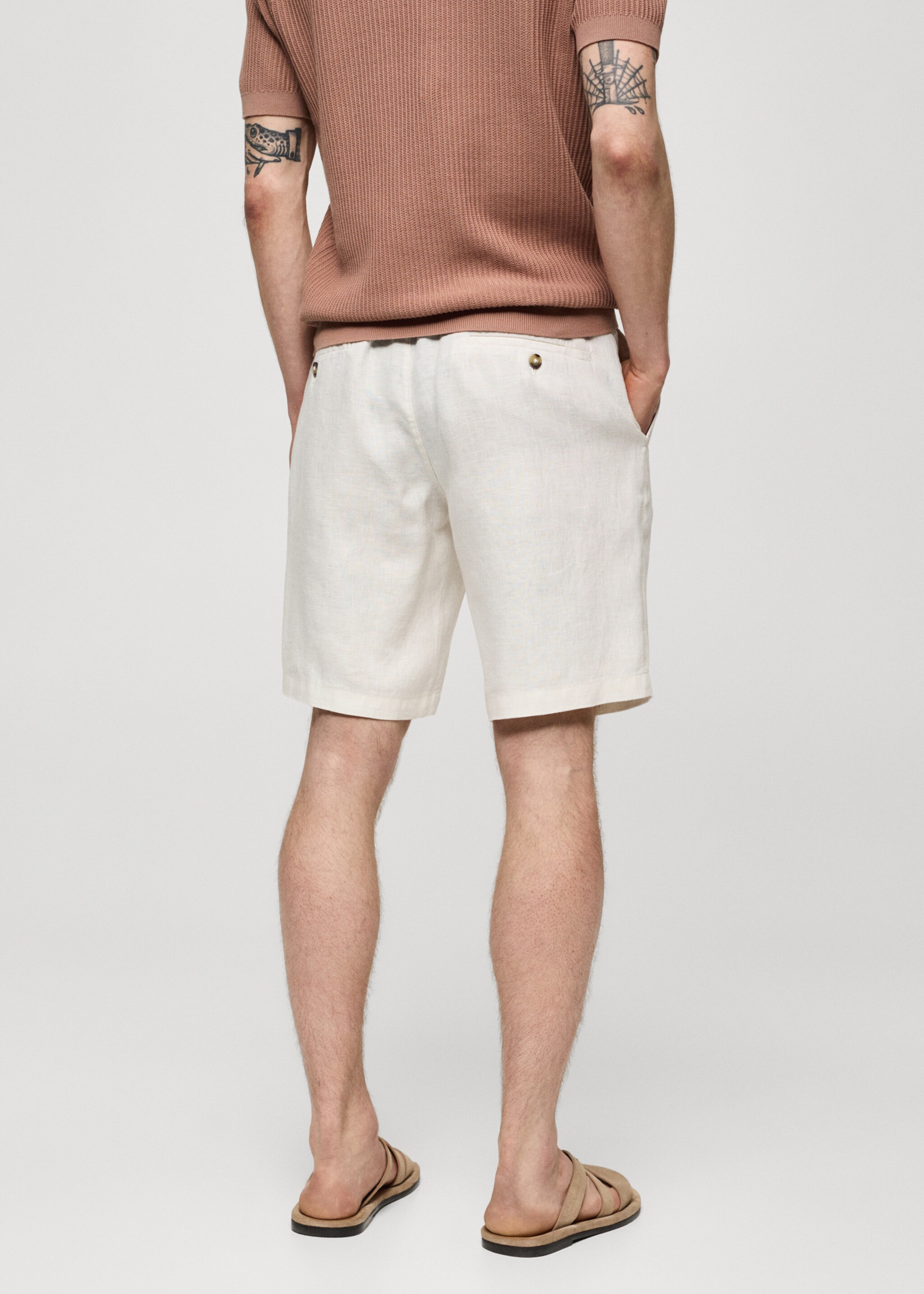 Bermudas 100% lino cordón - Reverso del artículo