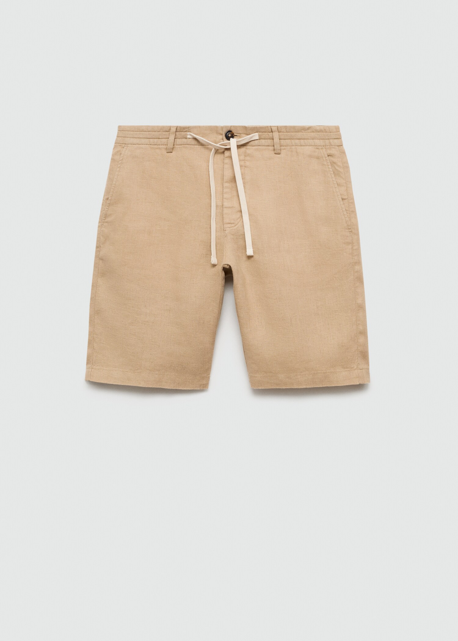 100% linen bermuda shorts with drawstring - Article without model