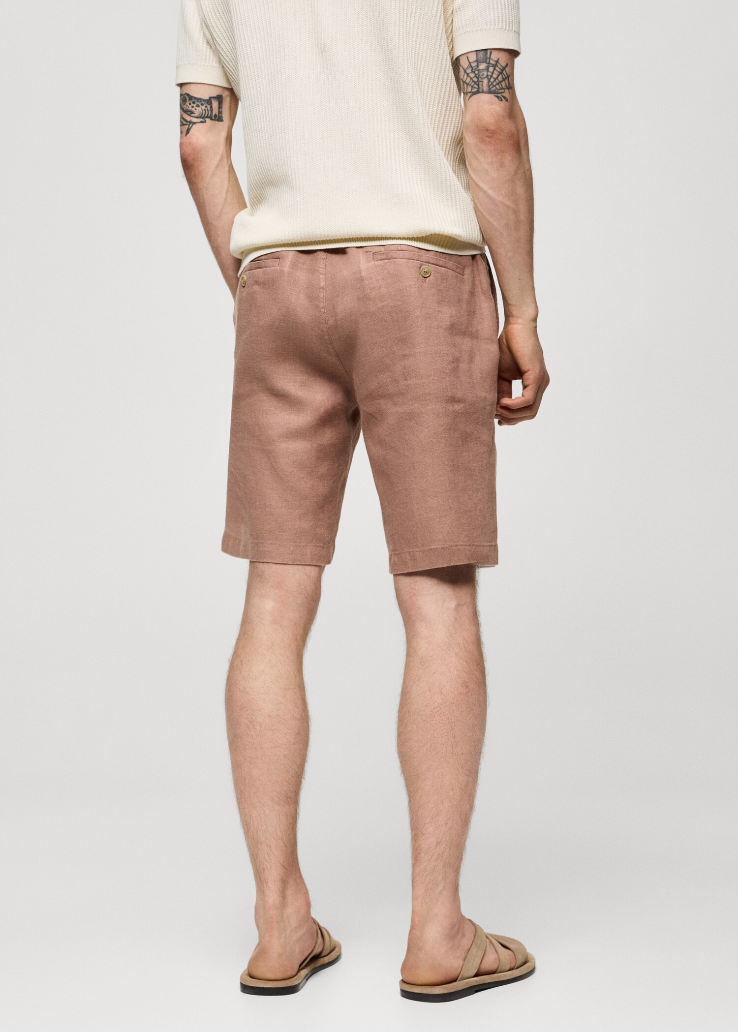 Bermudas 100% lino cordón - Reverso del artículo