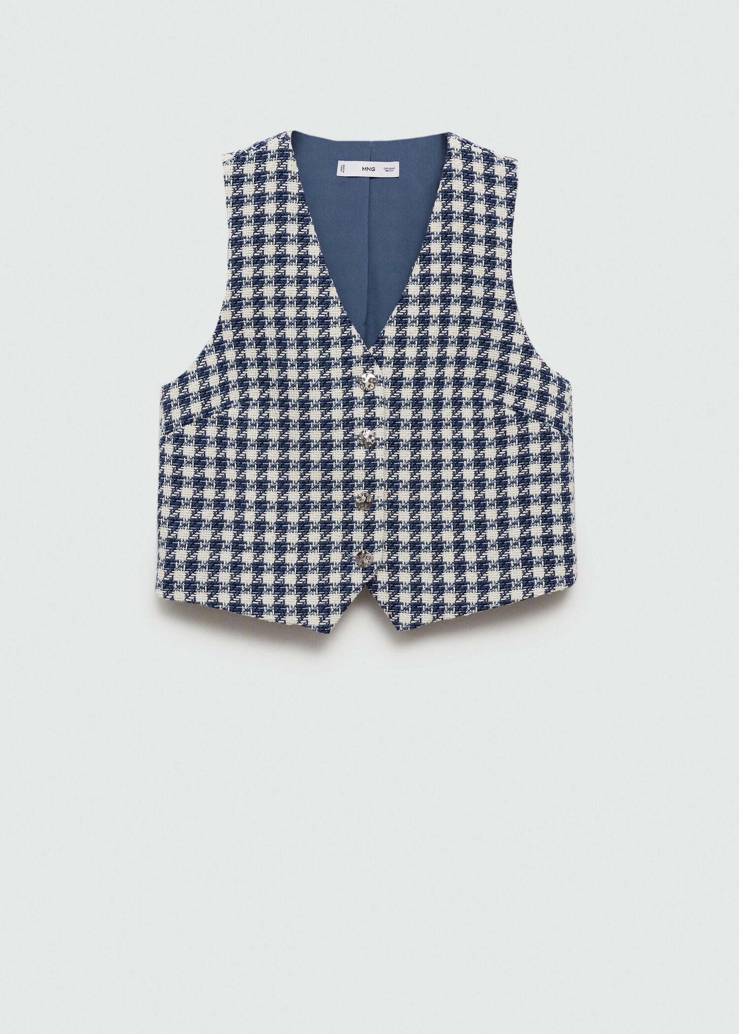 Weste mit Hahnentrittmuster - Damen | MANGO Deutschland