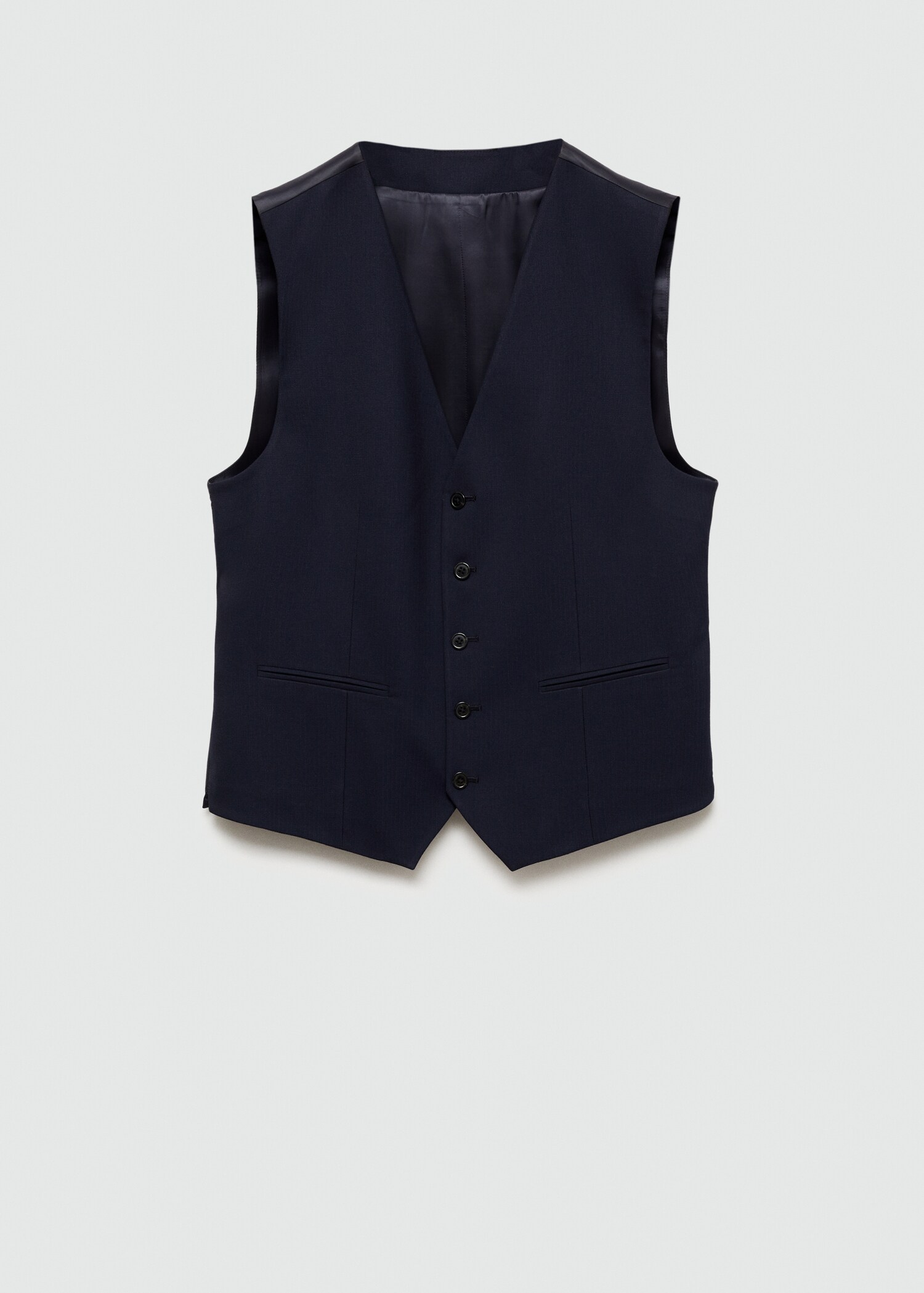 Slim-fit suit waistcoat in stretch fabric - Article without model