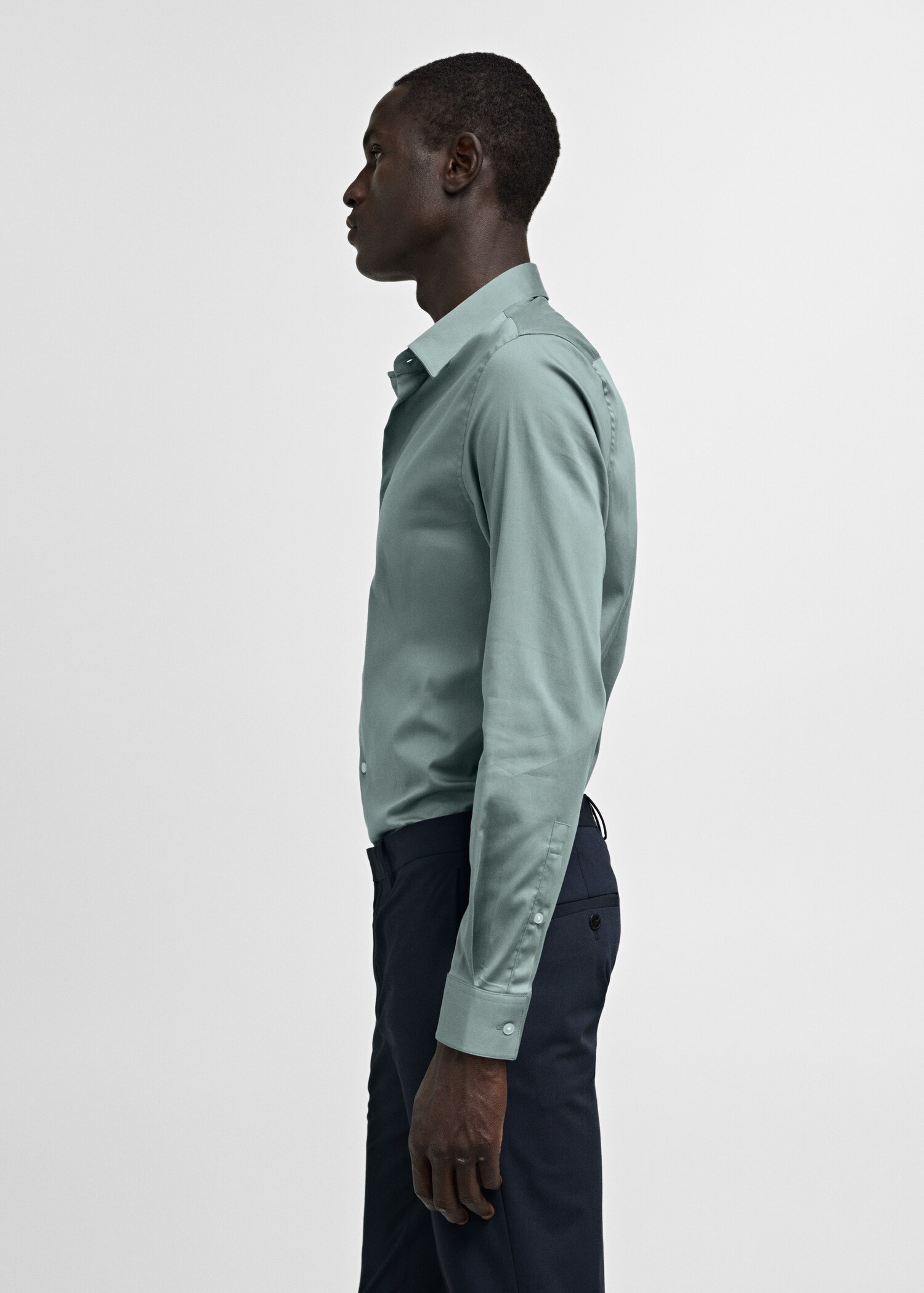 Костюмная рубашка super slim fit из поплина - Деталь изделия 2