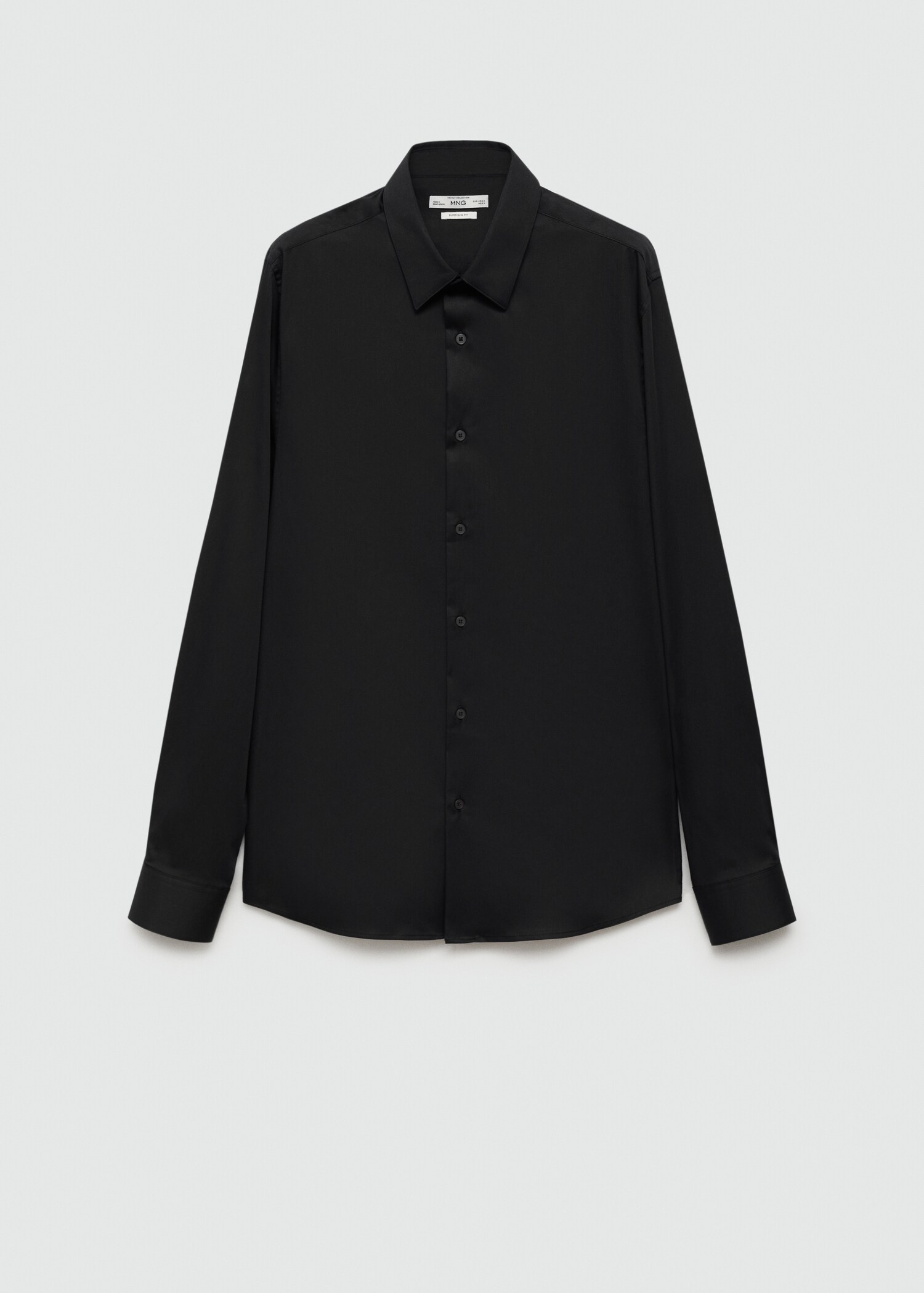 Костюмная рубашка super slim fit из поплина - Изделие без модели