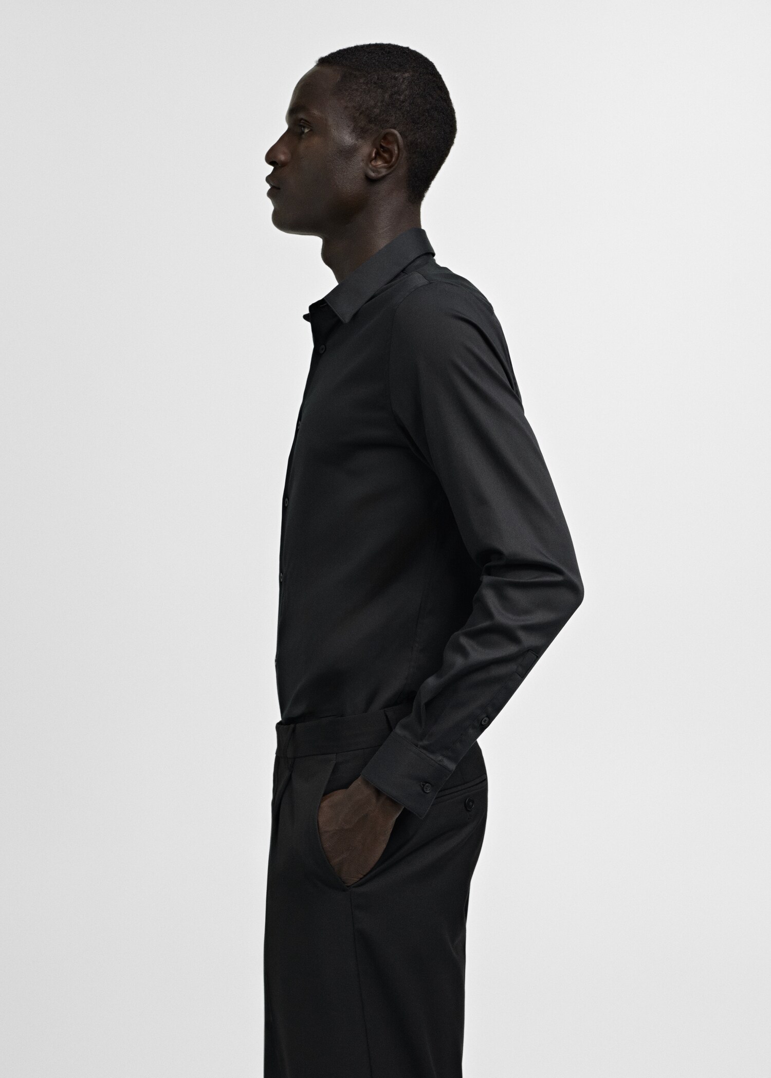 Костюмная рубашка super slim fit из поплина - Деталь изделия 2