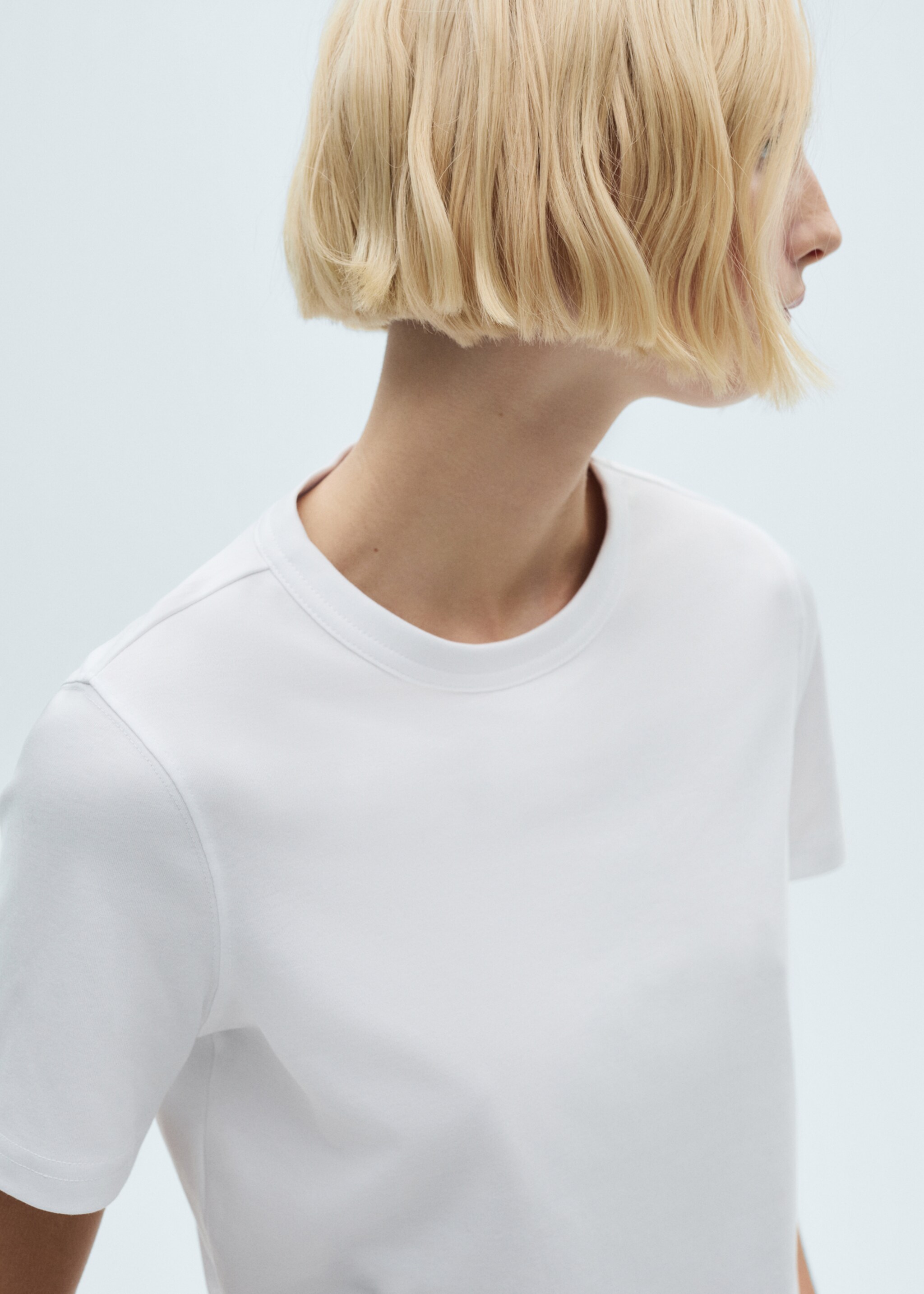 เสื้อยืดผ้าฝ้ายแขนสั้น - รายละเอียดของสินค้า 1