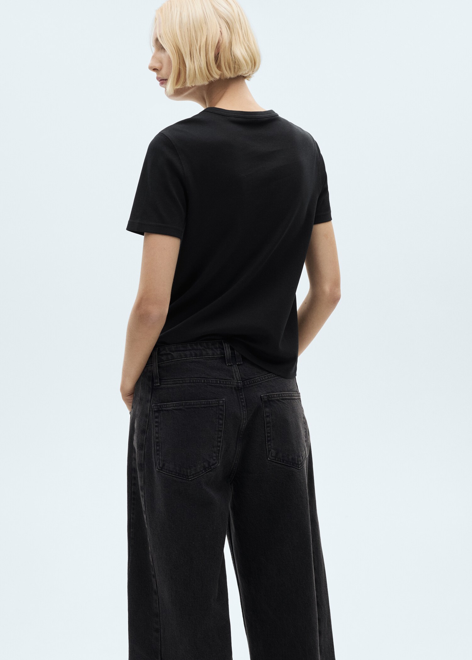 Tricou din bumbac cu mânecă scurtă - Spatele articolului