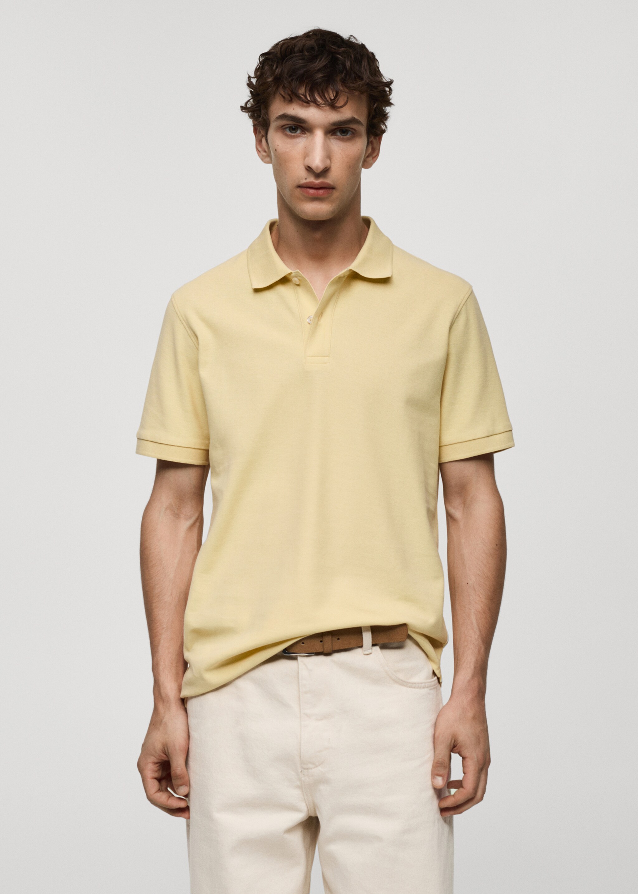 100% cotton pique polo shirt - Medium plane