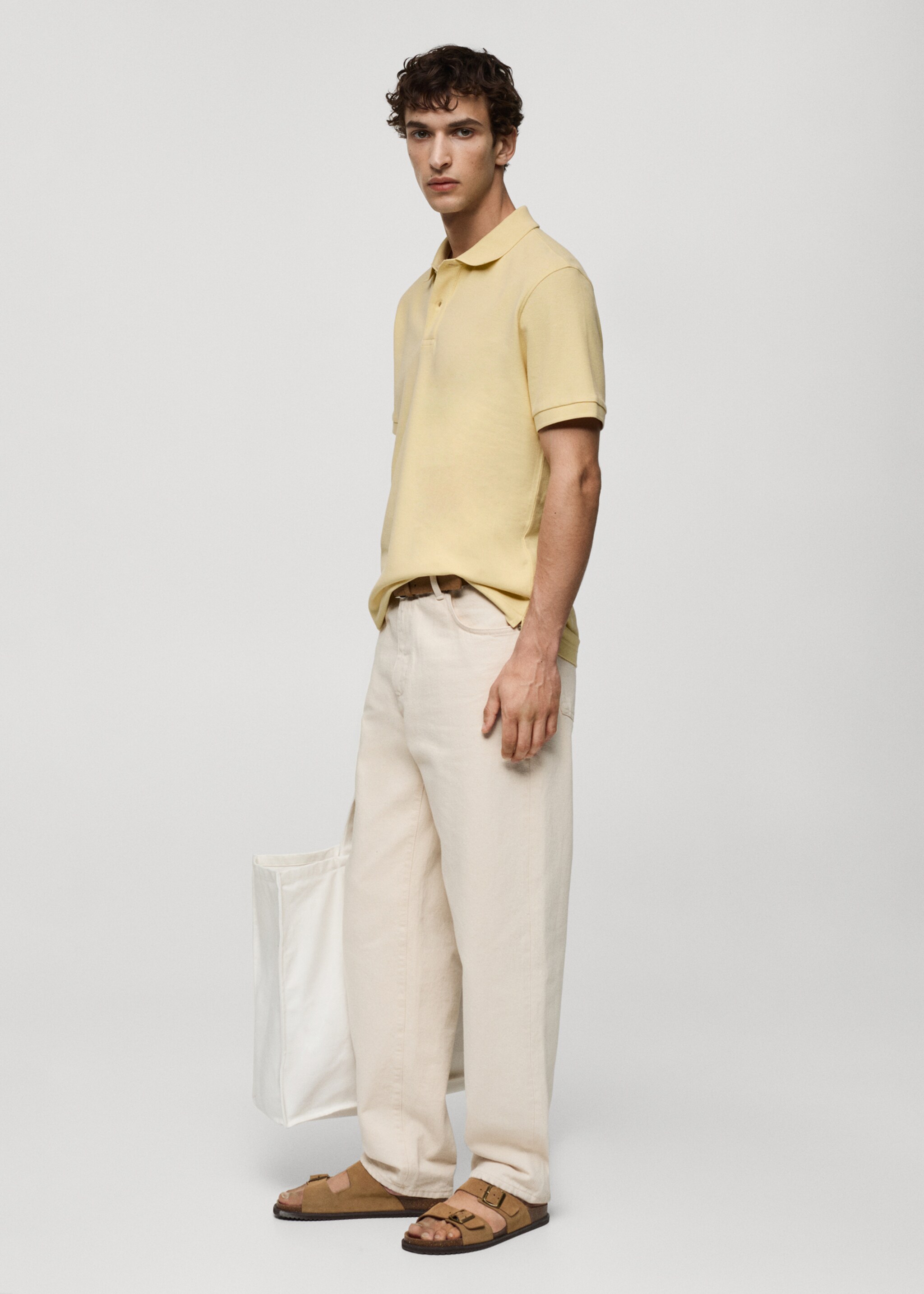 100% cotton pique polo shirt - Details of the article 2