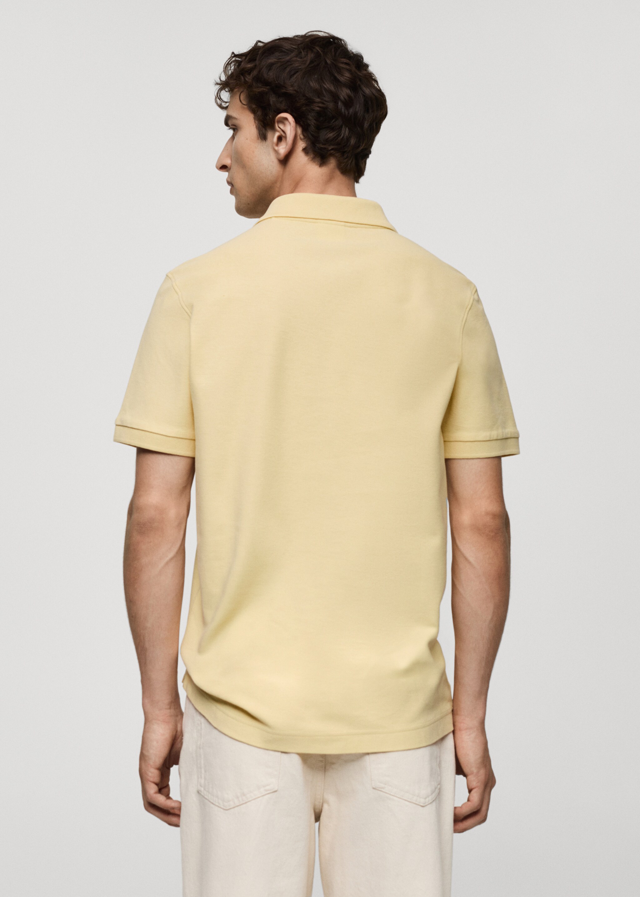 100% cotton pique polo shirt - Reverse of the article