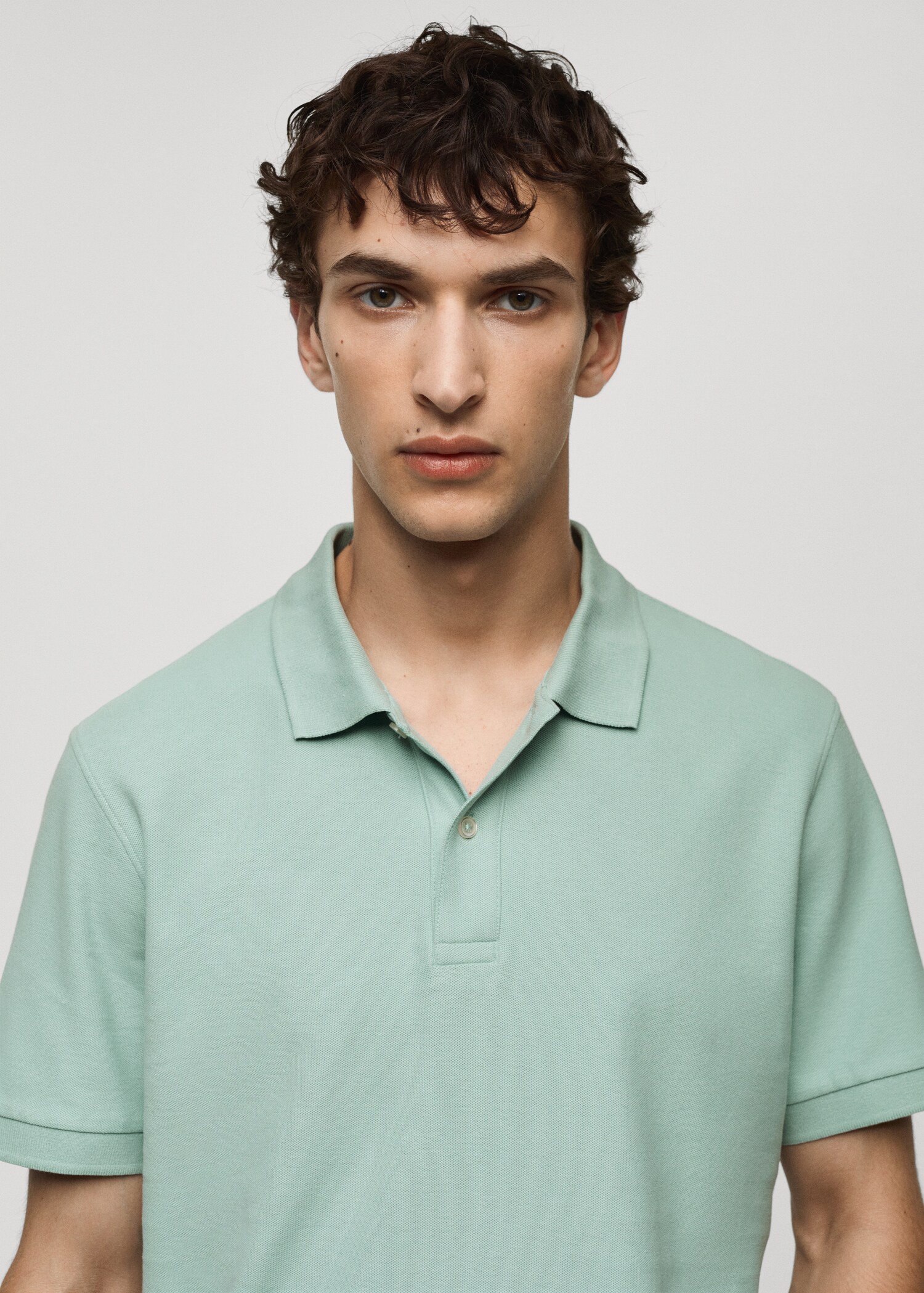 100% cotton pique polo shirt - Details of the article 1