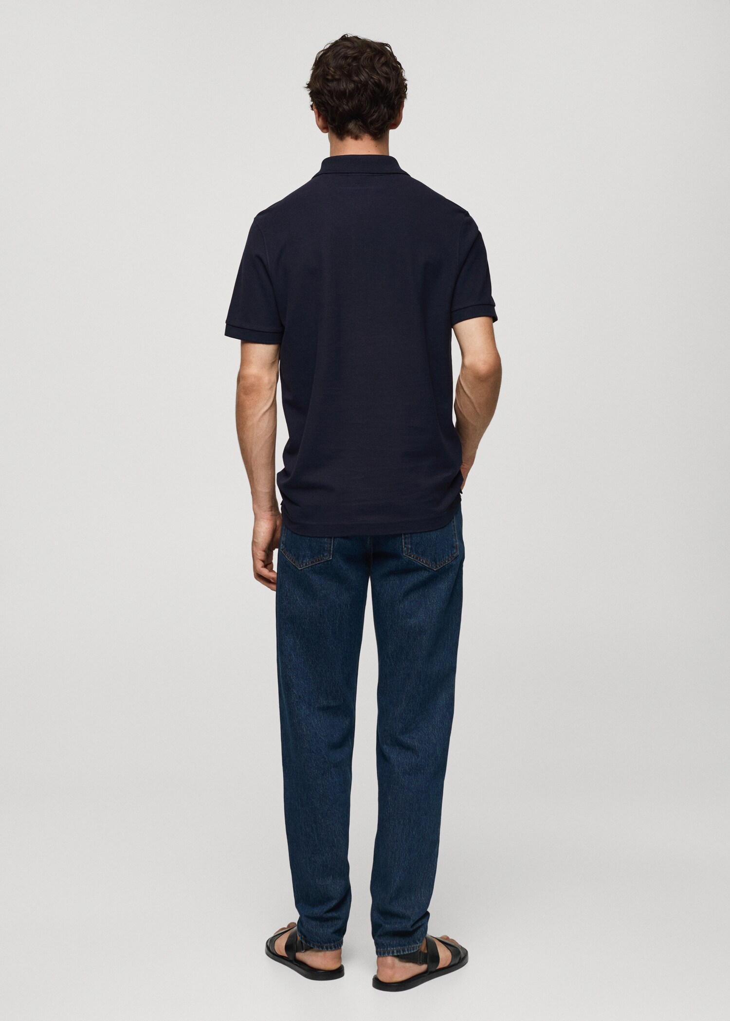 100% cotton pique polo shirt - Reverse of the article
