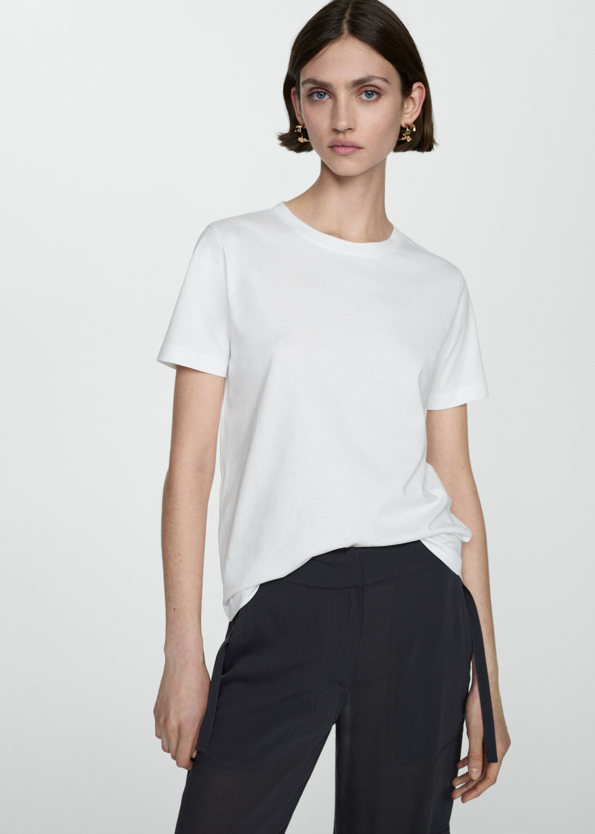 Short-sleeved cotton t-shirt - Medium plane