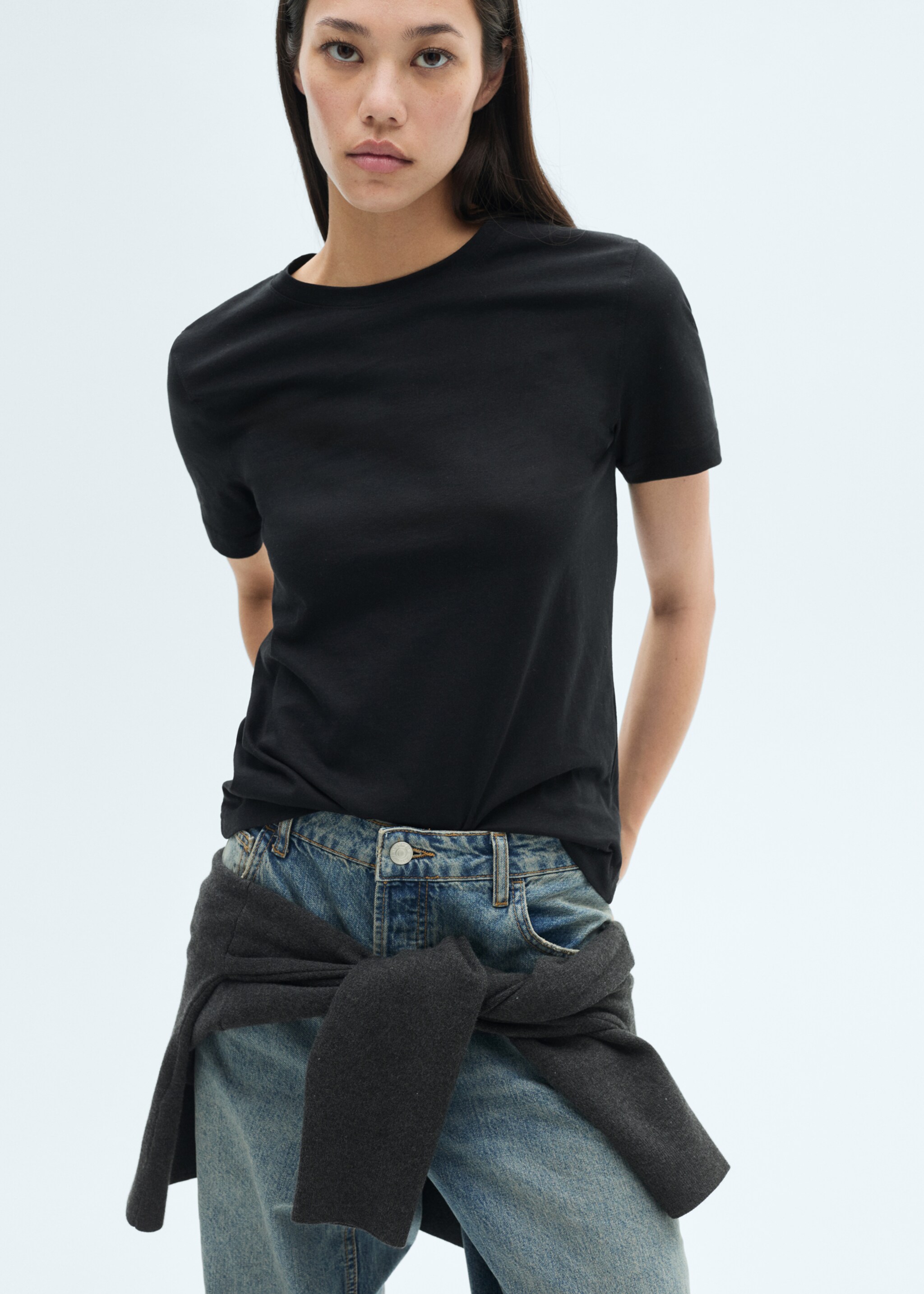 T-shirt coton manches courtes - Plan moyen