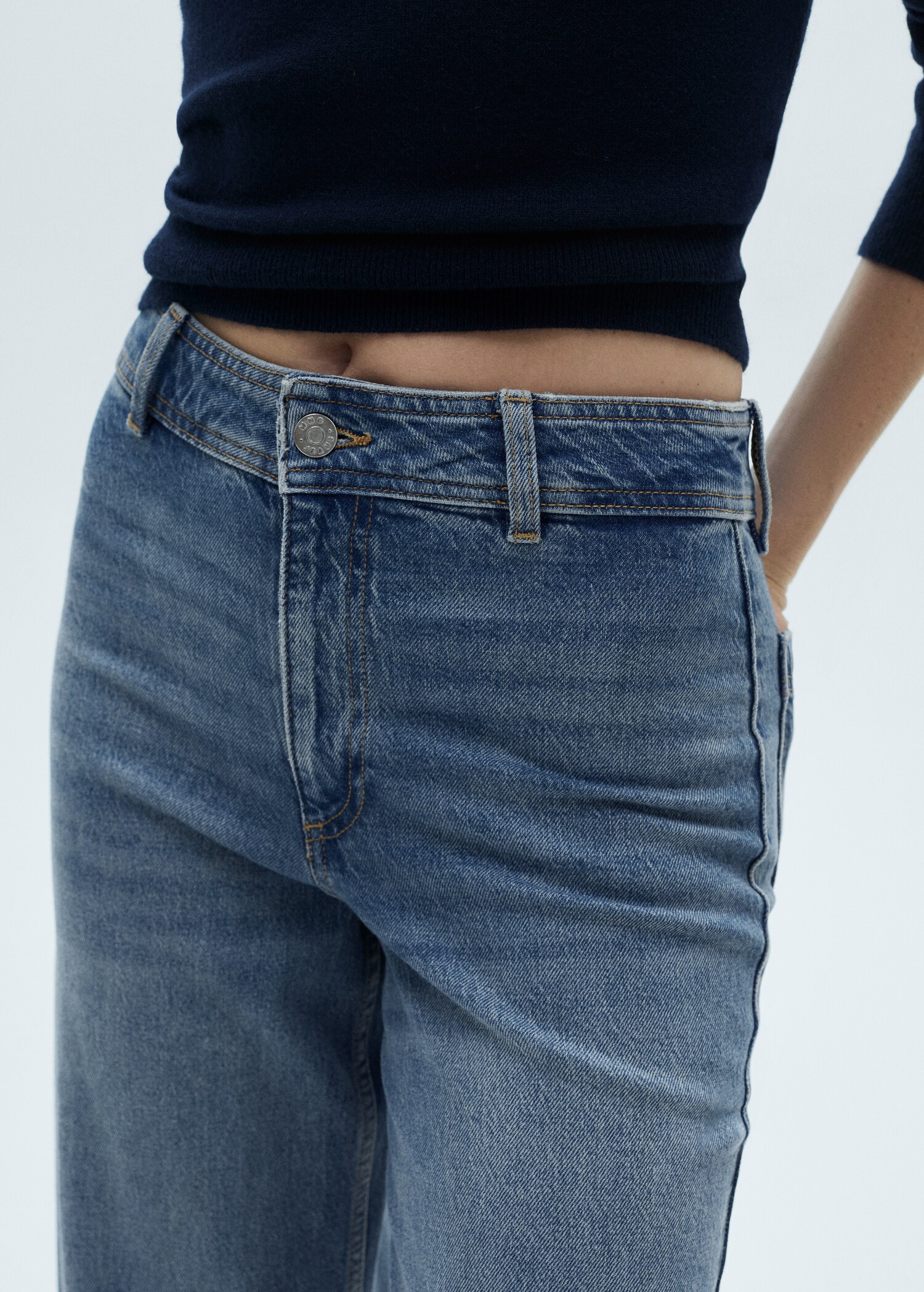 Jean style jupe-culotte Catherin taille haute - Détail de l'article 7