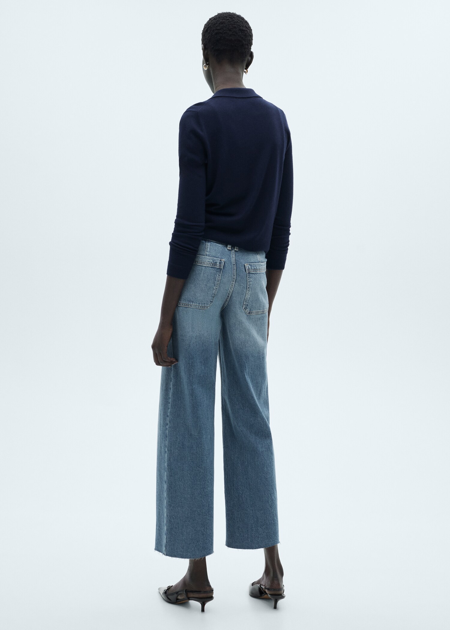 Jean style jupe-culotte Catherin taille haute - Verso de l’article