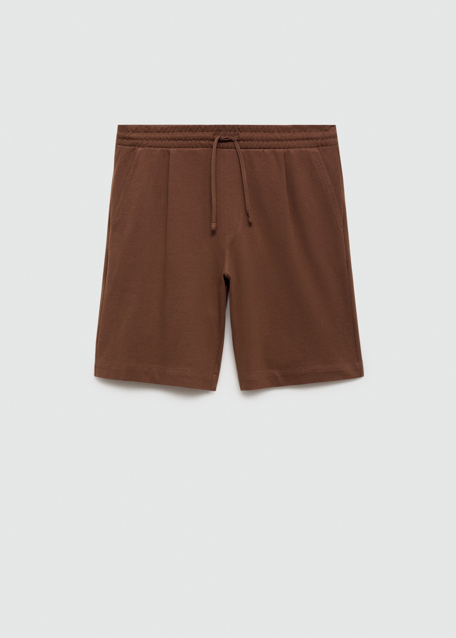 100% cotton bermuda shorts with drawstring - Article without model