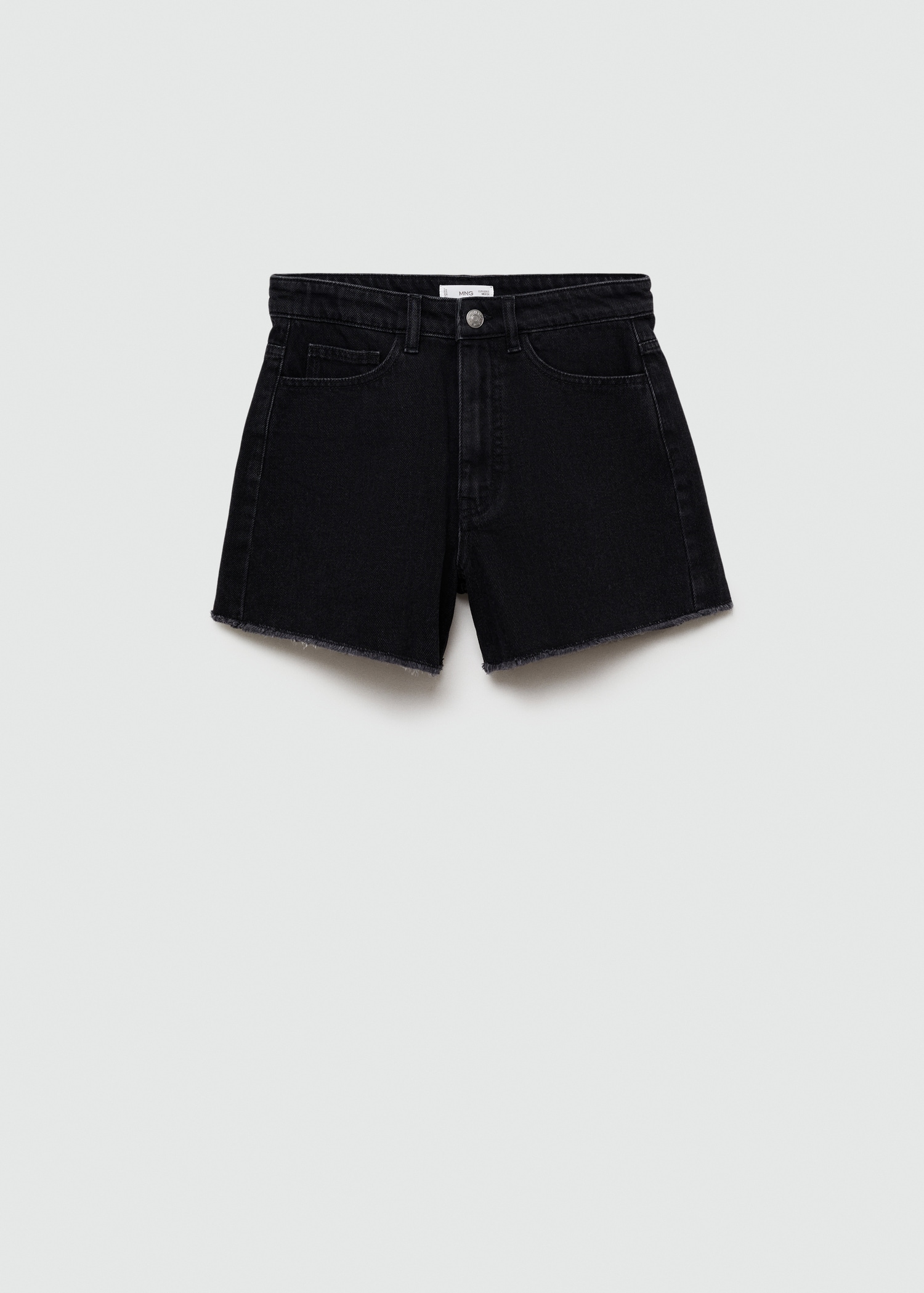 Short en jean revers effilochés - Article sans modèle