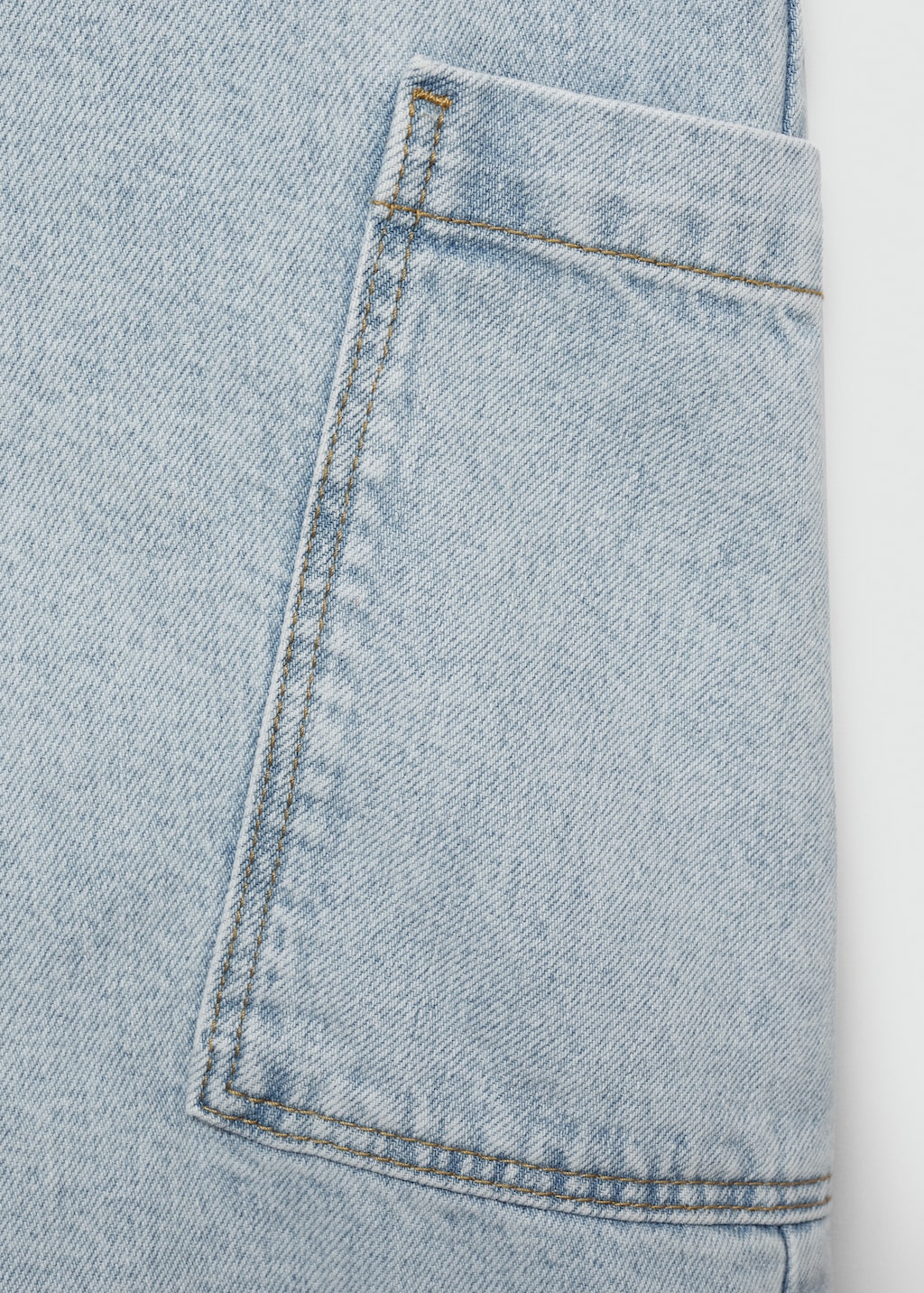 MANGO Denim jumpsuit short light blue XL Woman