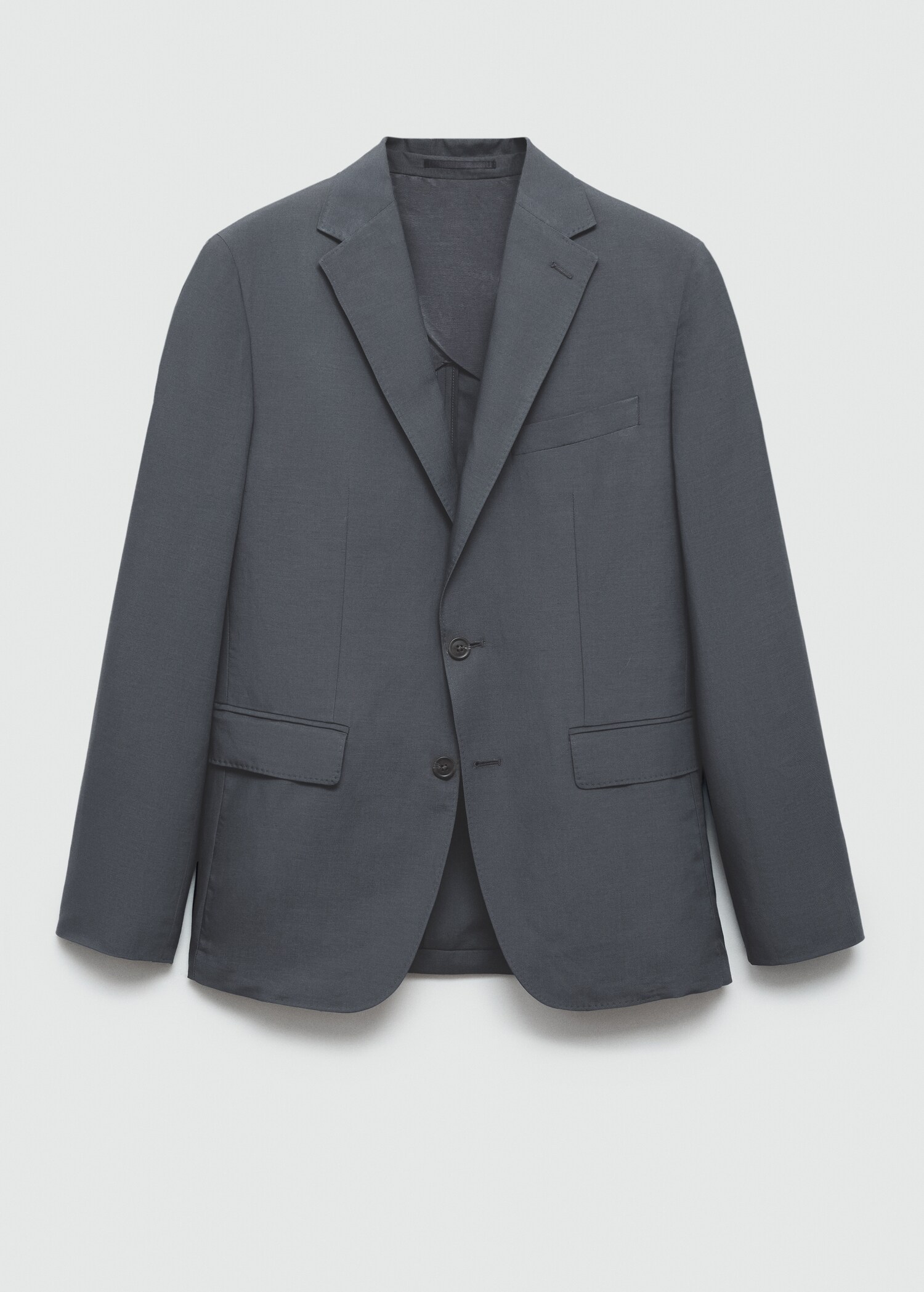 Slim-fit linen-blend suit jacket - Article without model