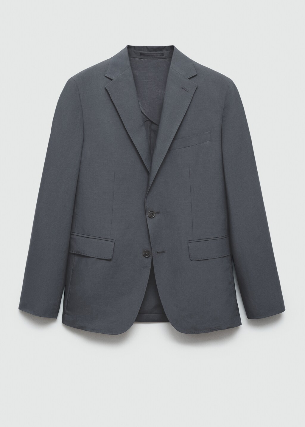 Slim-fit linen-blend suit jacket