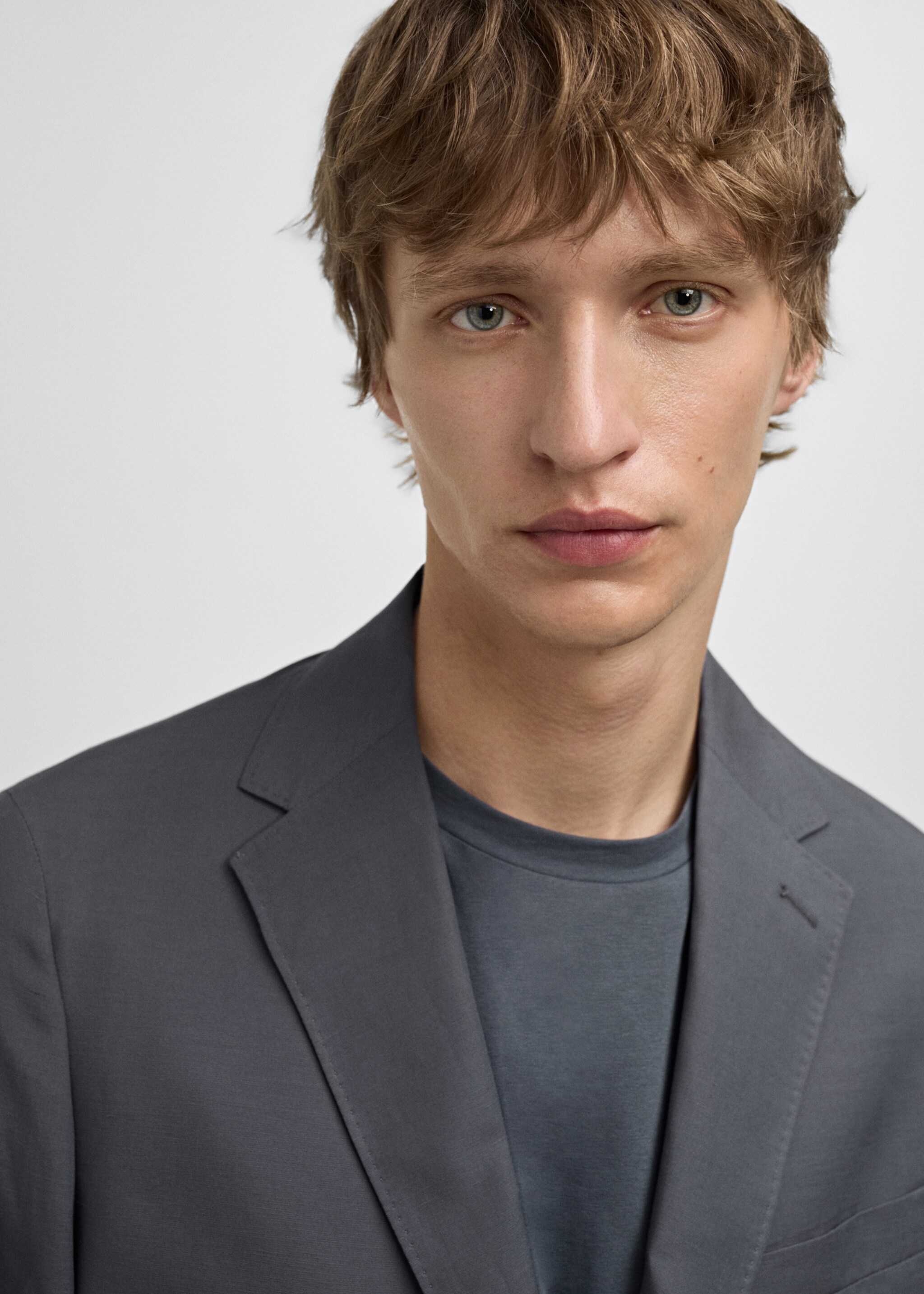 Americana traje slim fit mezcla lino - Detalle del artículo 1