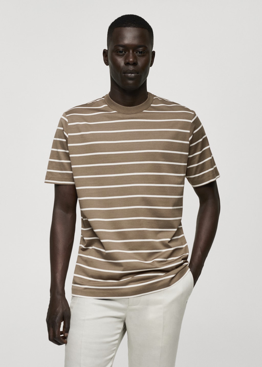 Mango Gestreiftes Baumwoll-Shirt